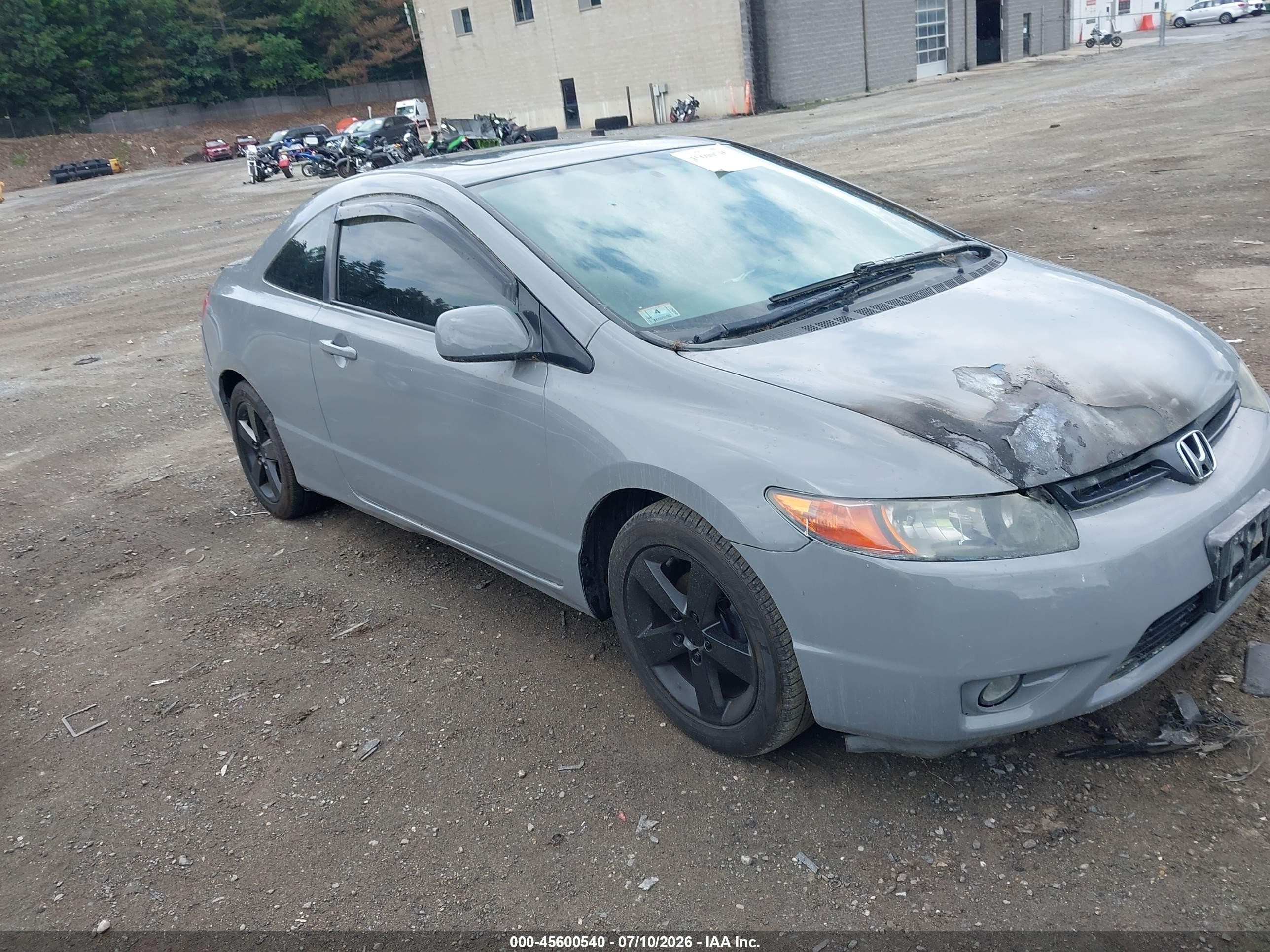 2008 Honda Civic Ex Gray vin: 2HGFG12808H580468