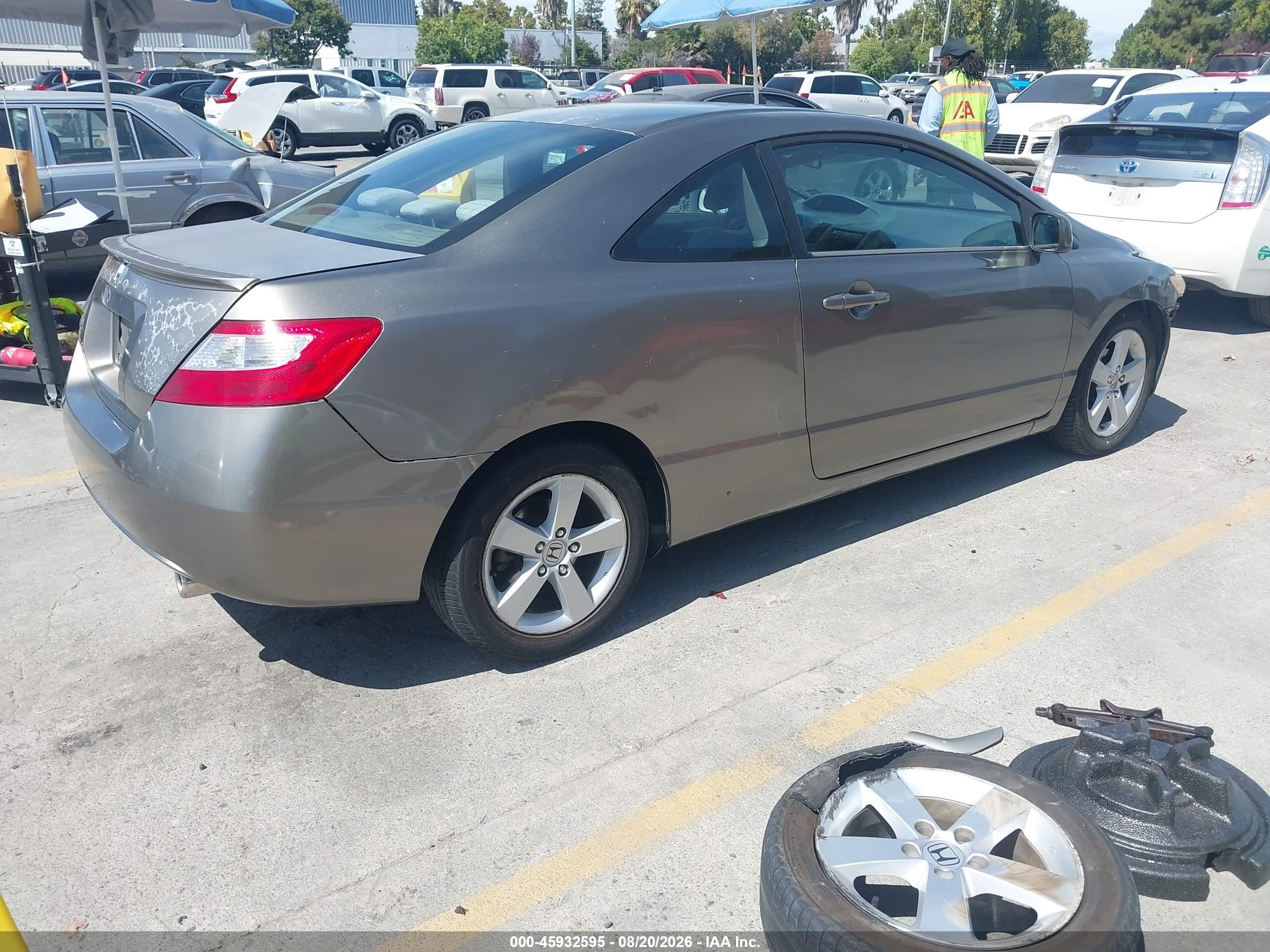 2006 Honda Civic Ex Gray vin: 2HGFG12816H513584