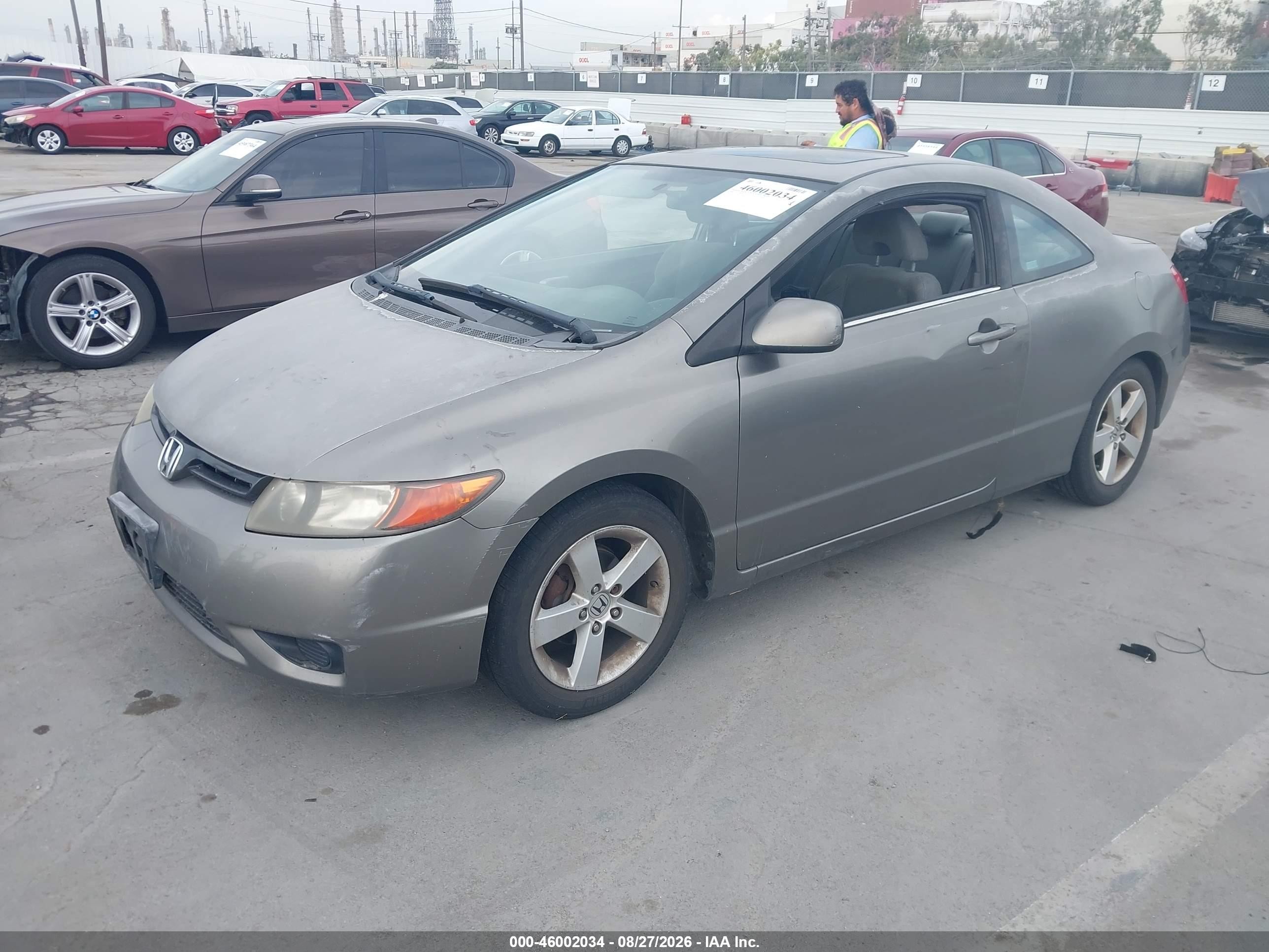 2006 Honda Civic Ex Gray vin: 2HGFG12816H516002