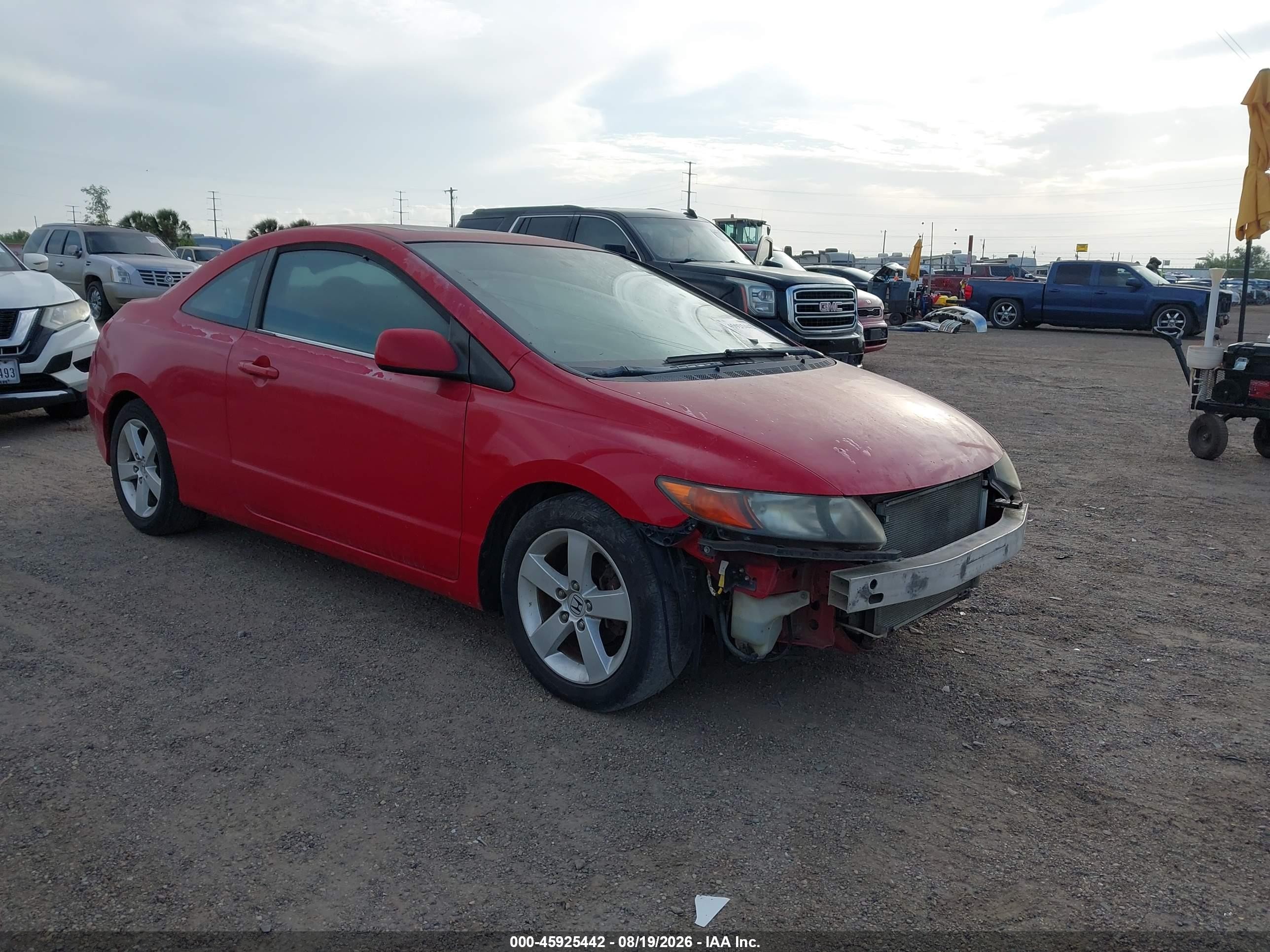 2006 Honda Civic Ex Красный vin: 2HGFG12816H556550
