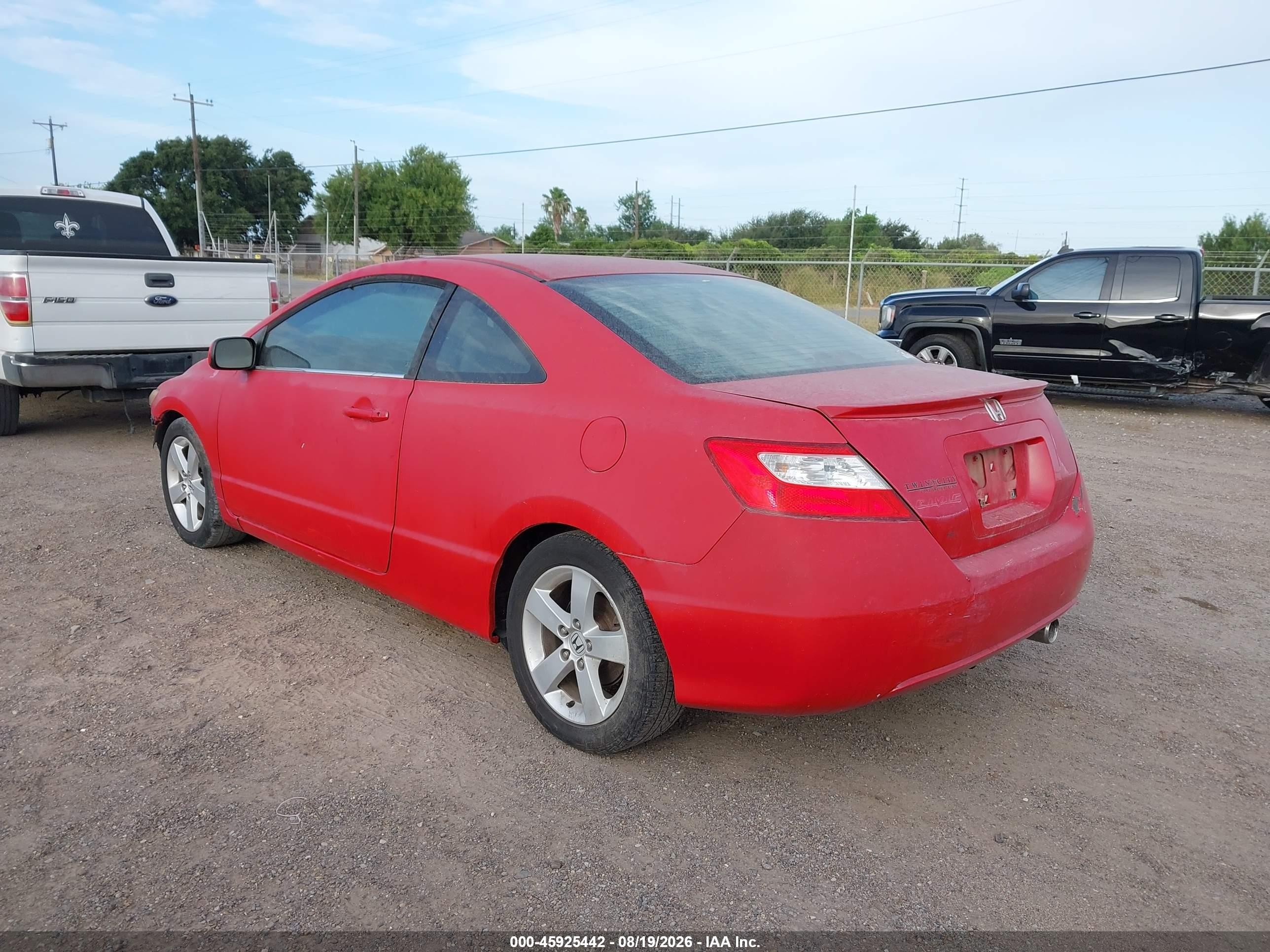 2006 Honda Civic Ex Красный vin: 2HGFG12816H556550