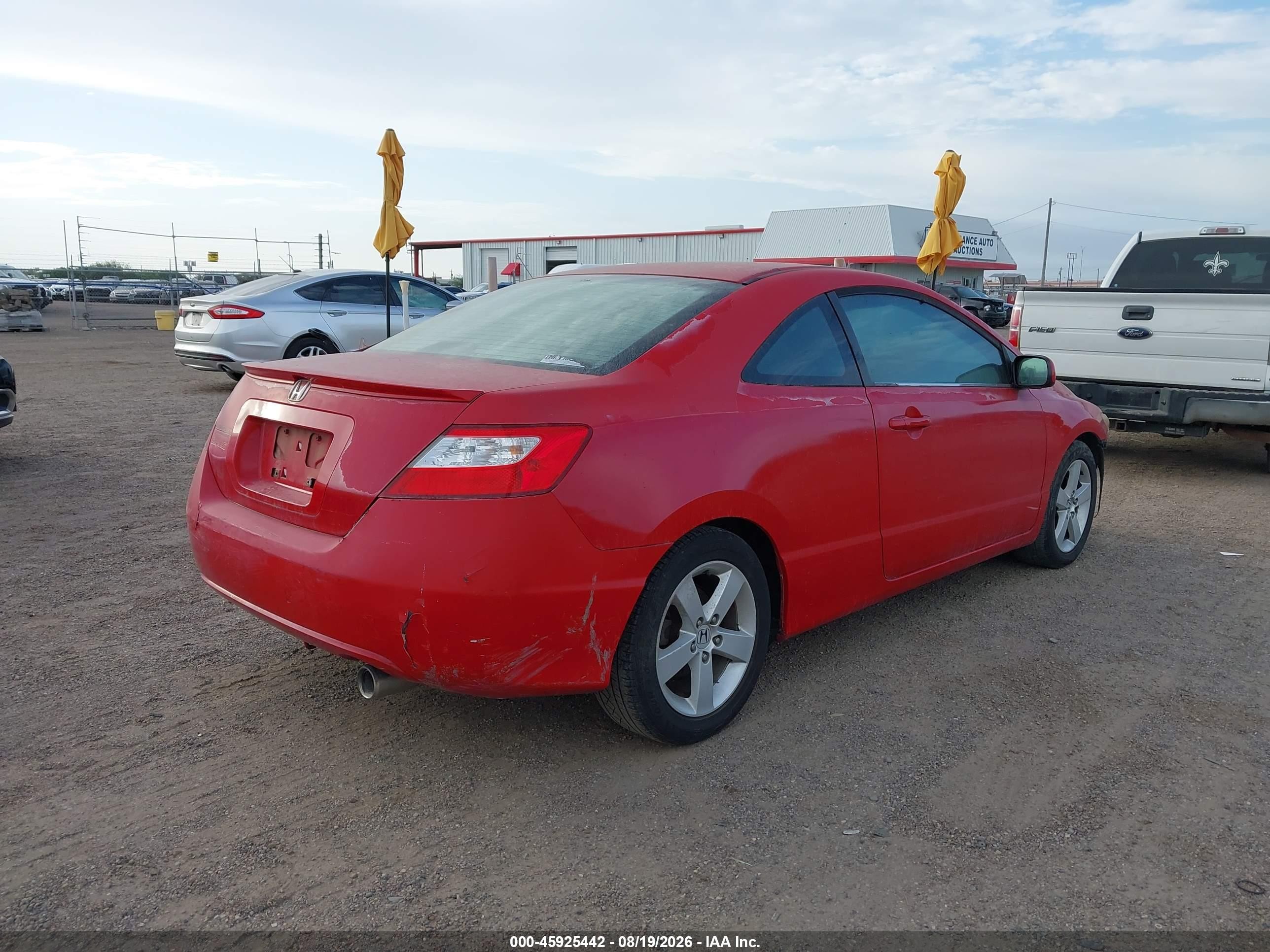 2006 Honda Civic Ex Красный vin: 2HGFG12816H556550