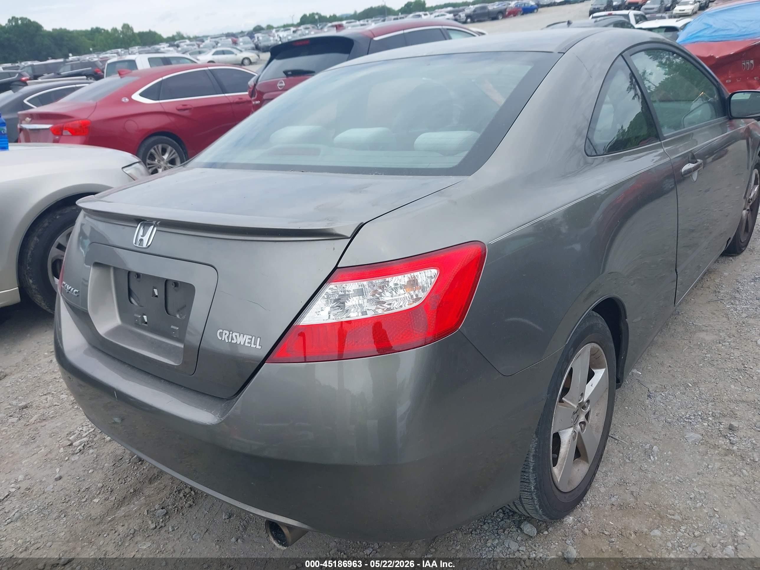 2007 Honda Civic Ex Gray vin: 2HGFG12817H575553