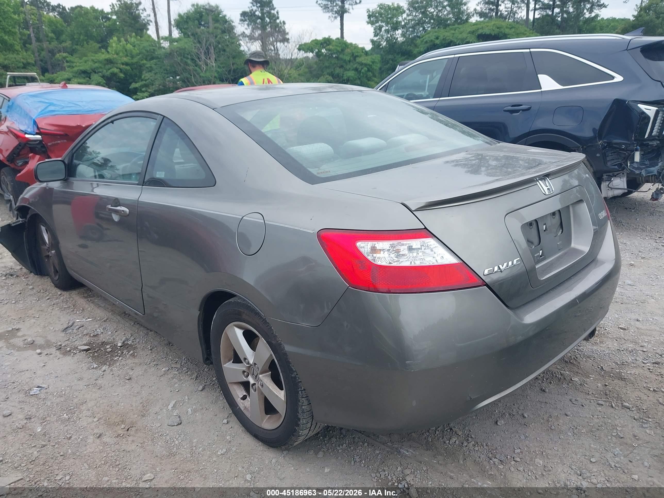 2007 Honda Civic Ex Gray vin: 2HGFG12817H575553