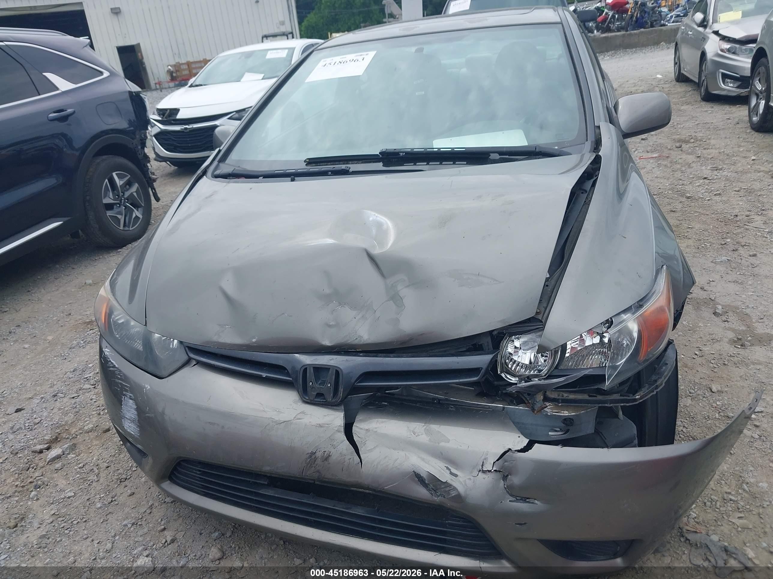 2007 Honda Civic Ex Gray vin: 2HGFG12817H575553
