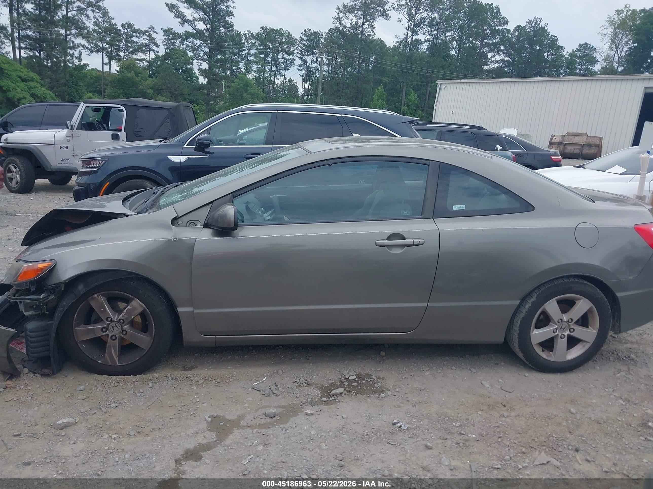 2007 Honda Civic Ex Gray vin: 2HGFG12817H575553