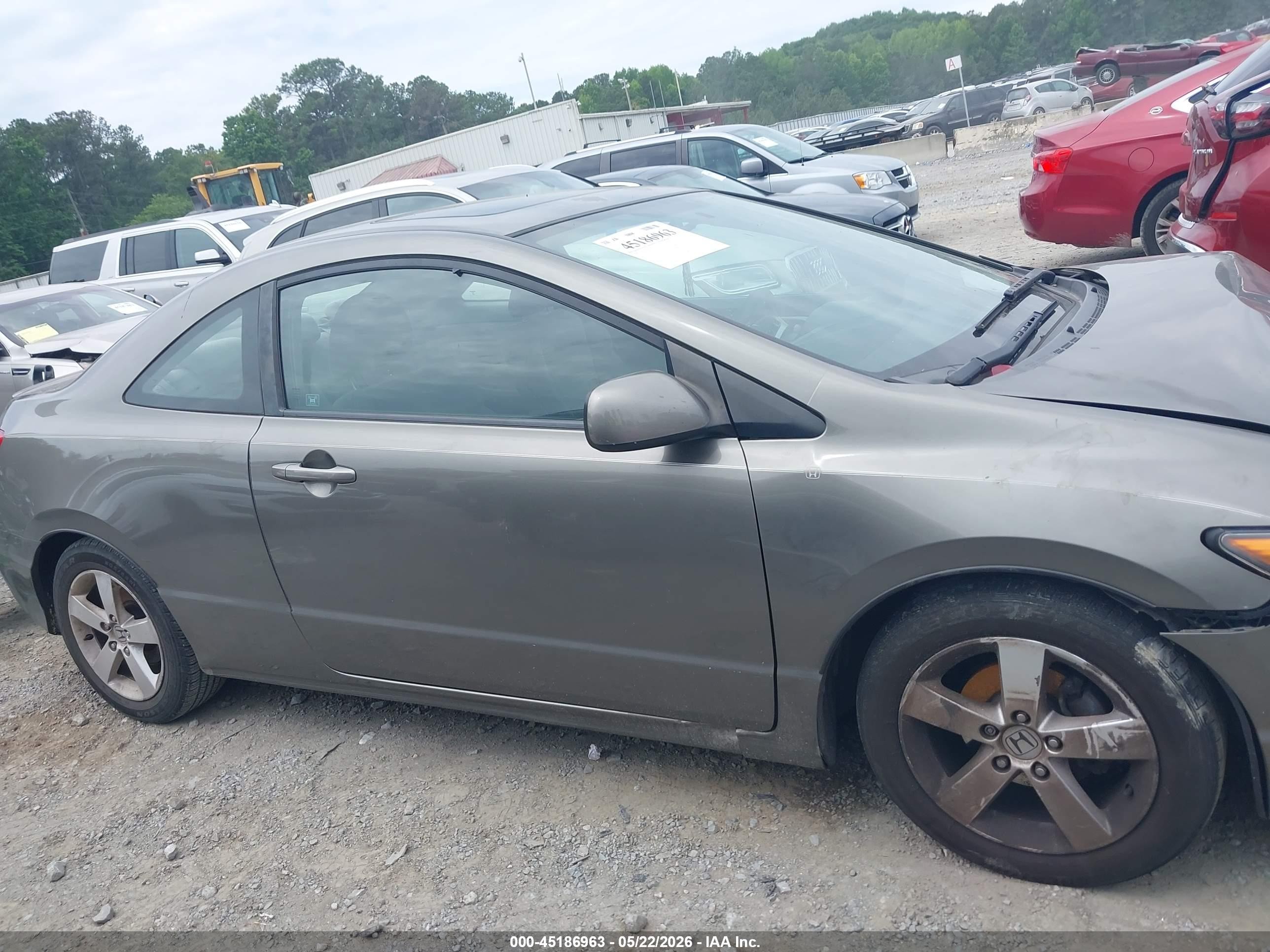 2007 Honda Civic Ex Gray vin: 2HGFG12817H575553