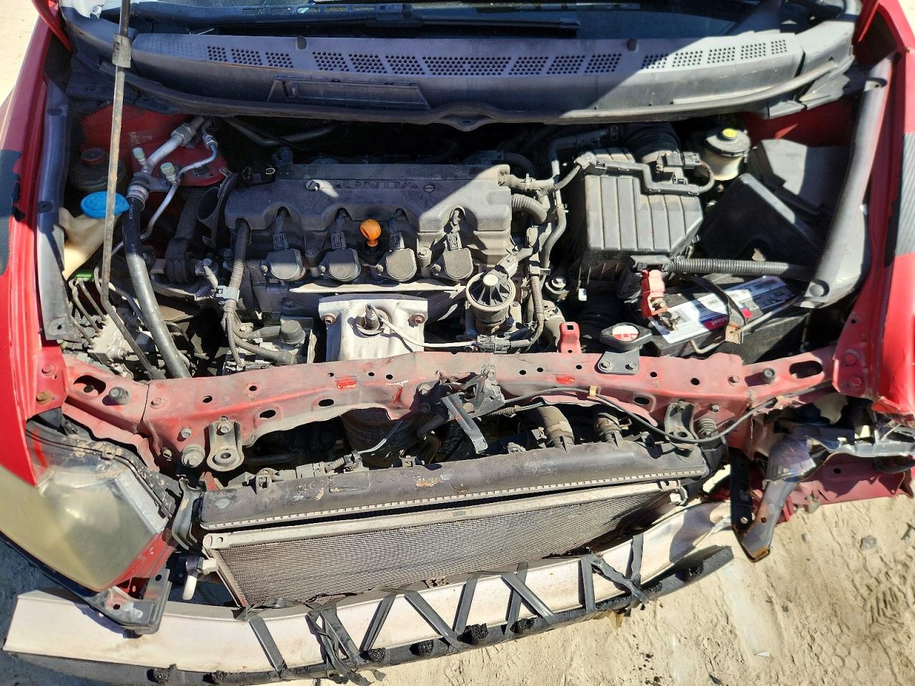 2008 Honda Civic Ex Red vin: 2HGFG12818H501566