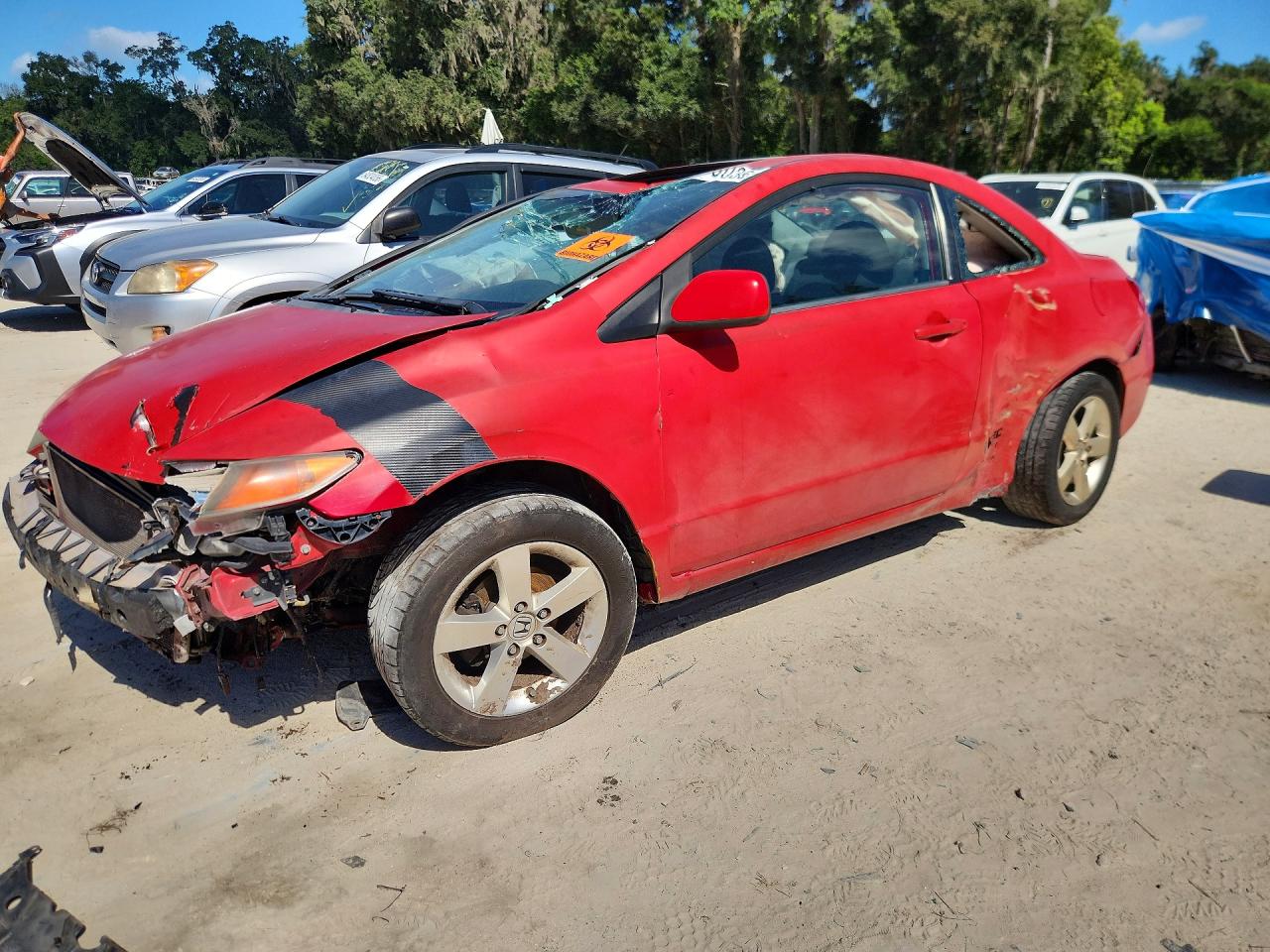 2008 Honda Civic Ex Red vin: 2HGFG12818H501566