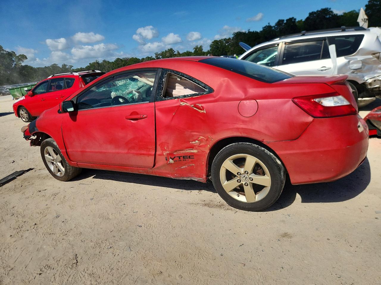 2008 Honda Civic Ex Red vin: 2HGFG12818H501566