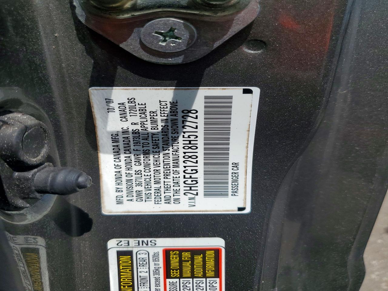 2008 Honda Civic Ex Gray vin: 2HGFG12818H512728
