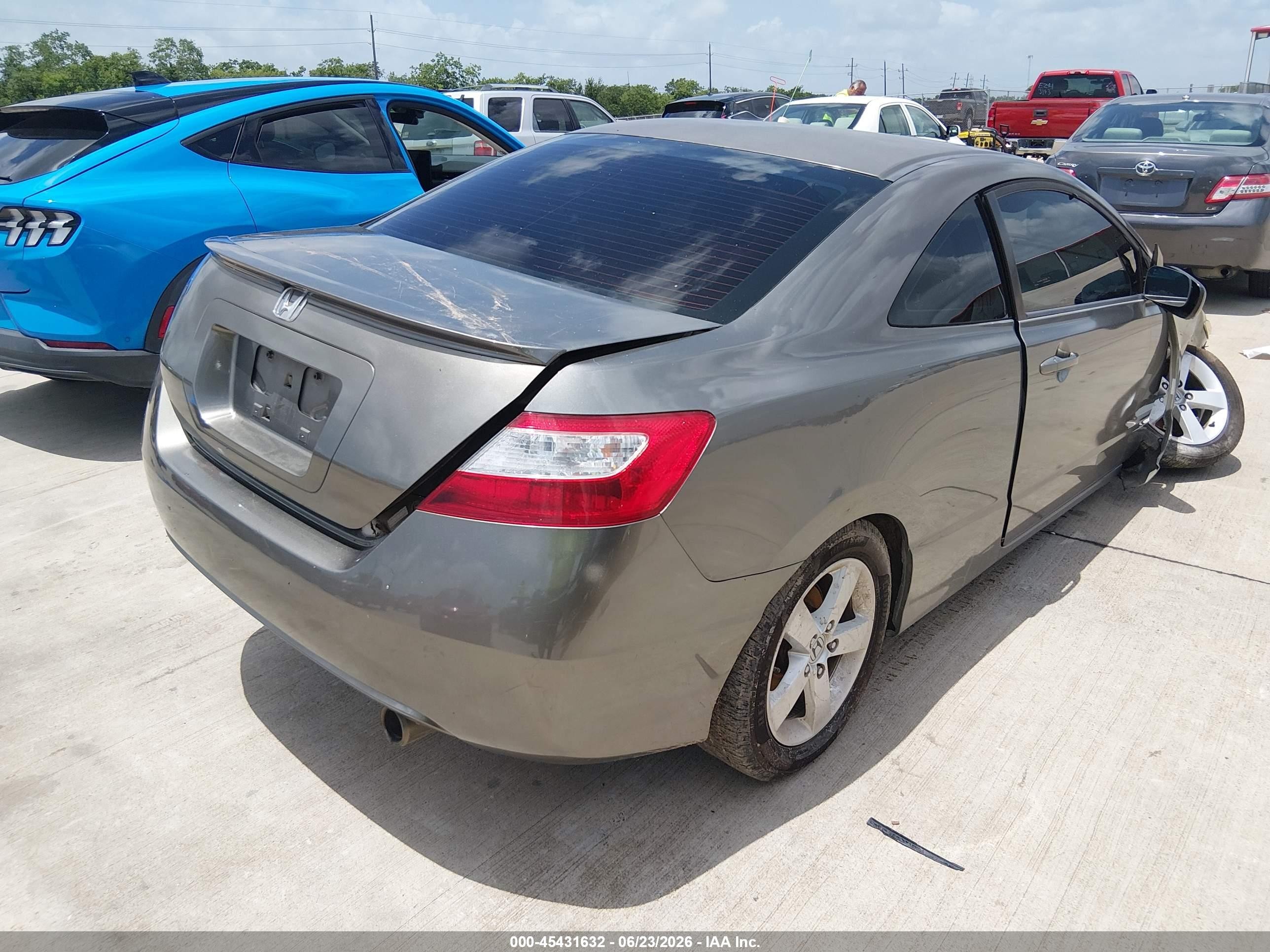 2008 Honda Civic Ex Gray vin: 2HGFG12818H512924
