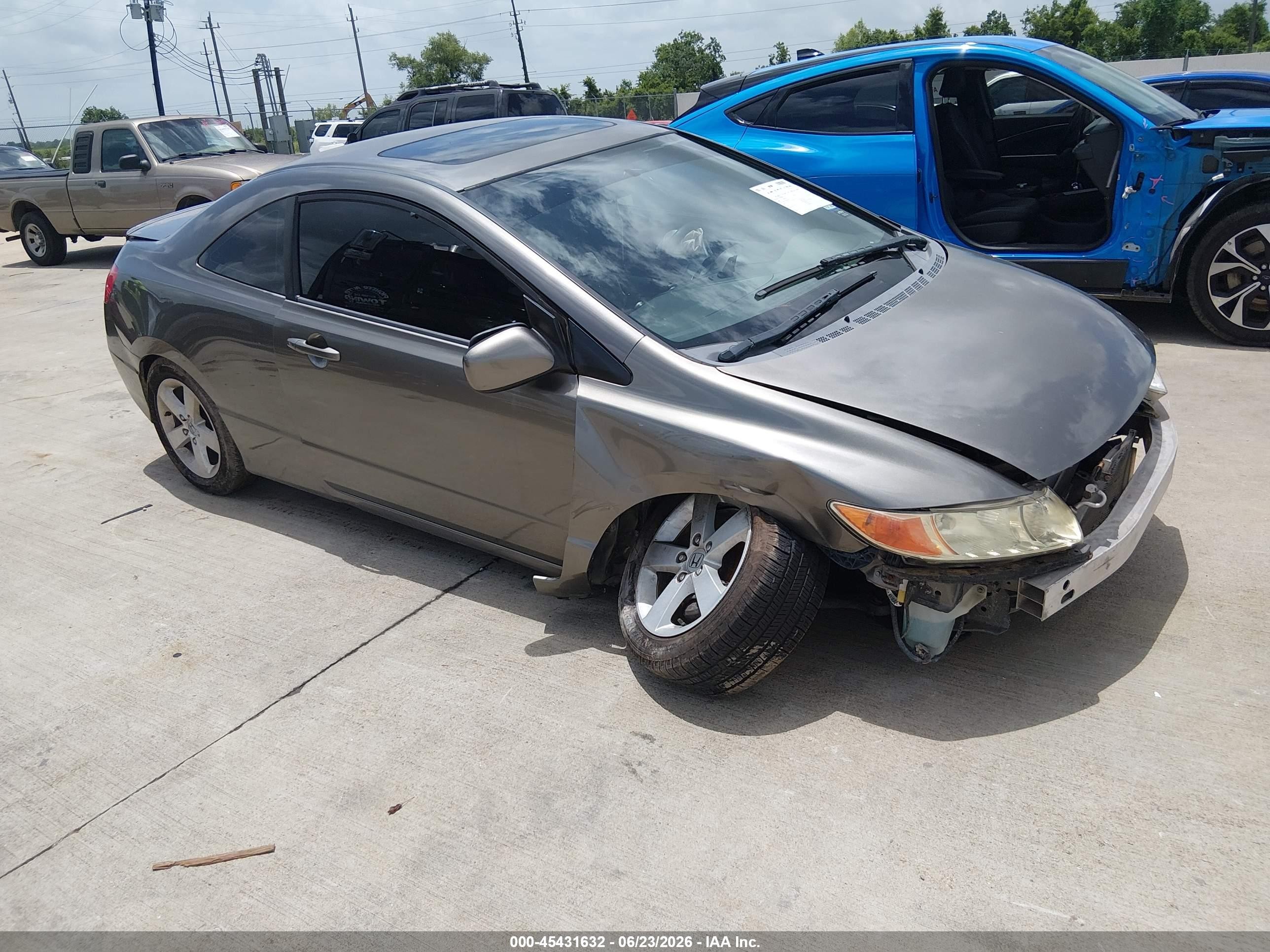2008 Honda Civic Ex Gray vin: 2HGFG12818H512924