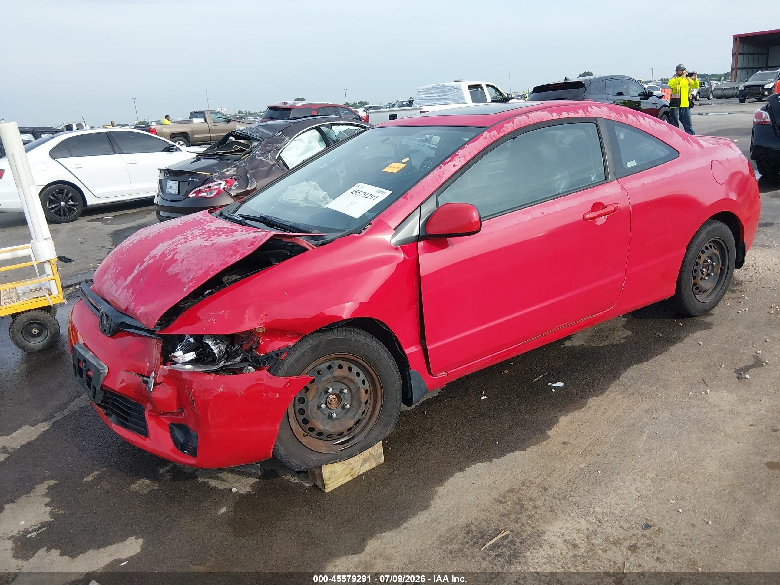2008 Honda Civic Ex Красный vin: 2HGFG12818H532140