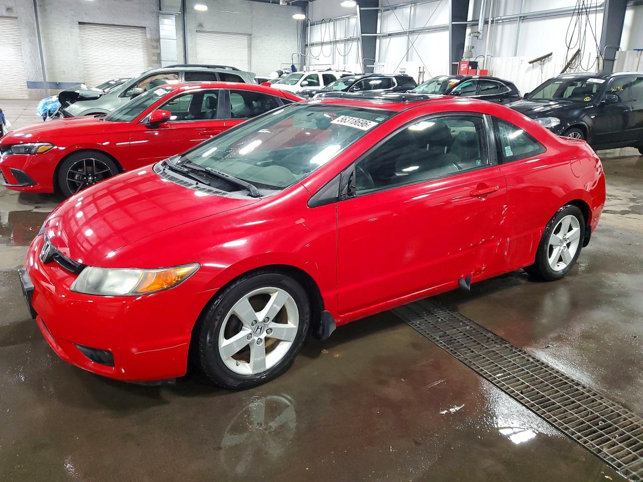 2008 Honda Civic Ex Red vin: 2HGFG12818H540030