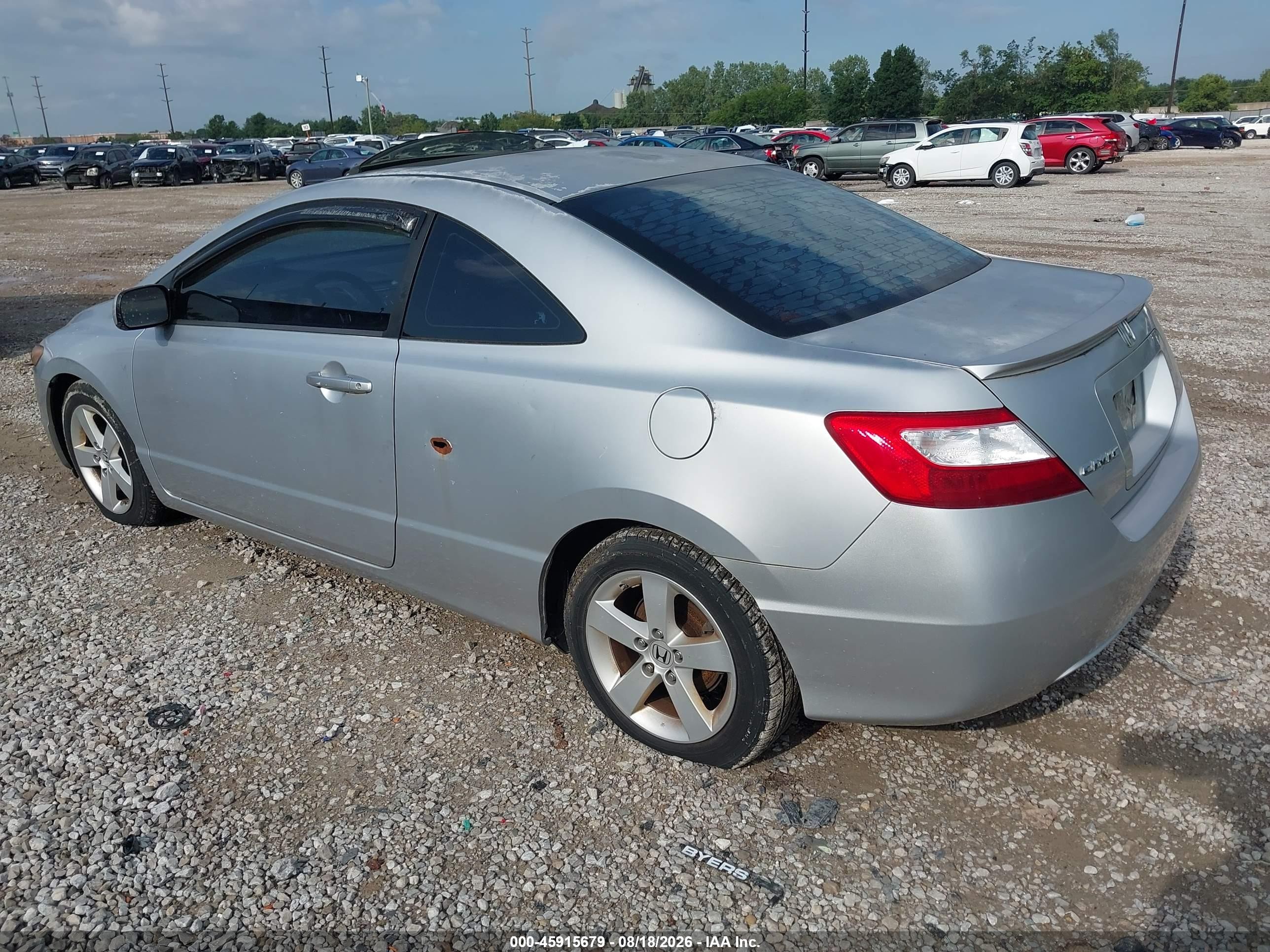 2008 Honda Civic Ex Silver vin: 2HGFG12818H548595