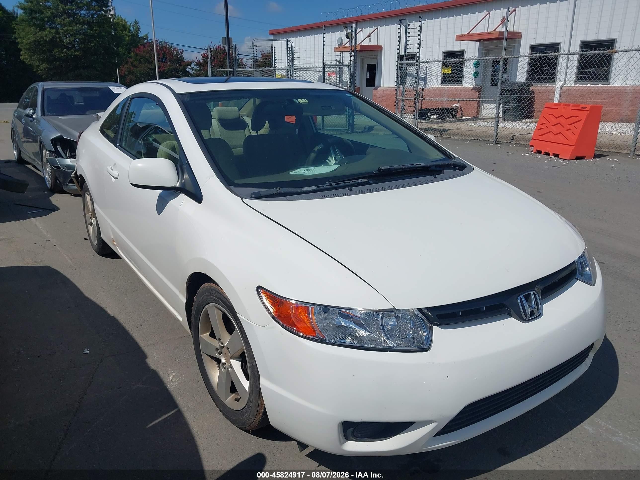 2008 Honda Civic Ex White vin: 2HGFG12818H556745