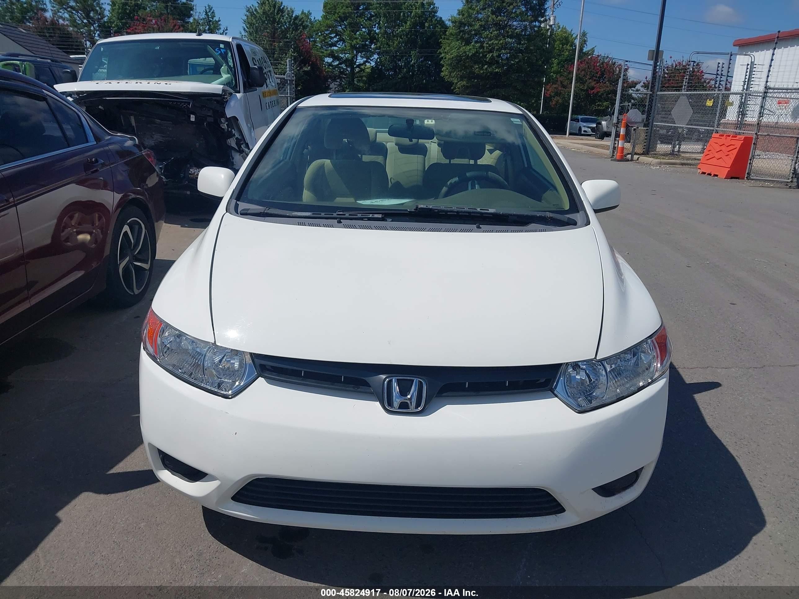 2008 Honda Civic Ex White vin: 2HGFG12818H556745