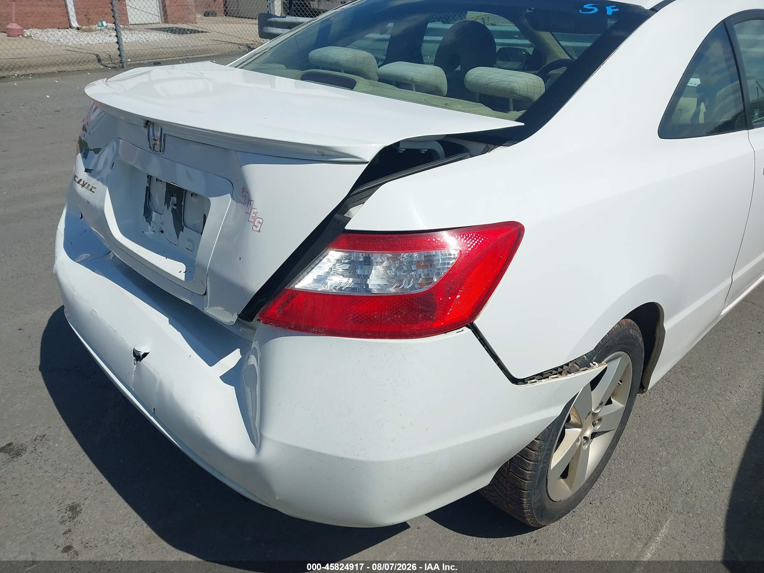2008 Honda Civic Ex White vin: 2HGFG12818H556745