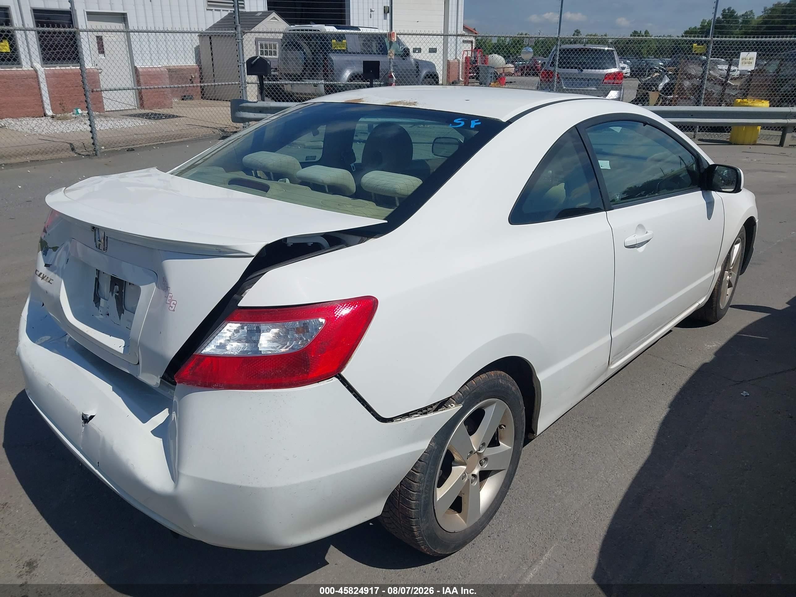 2008 Honda Civic Ex White vin: 2HGFG12818H556745
