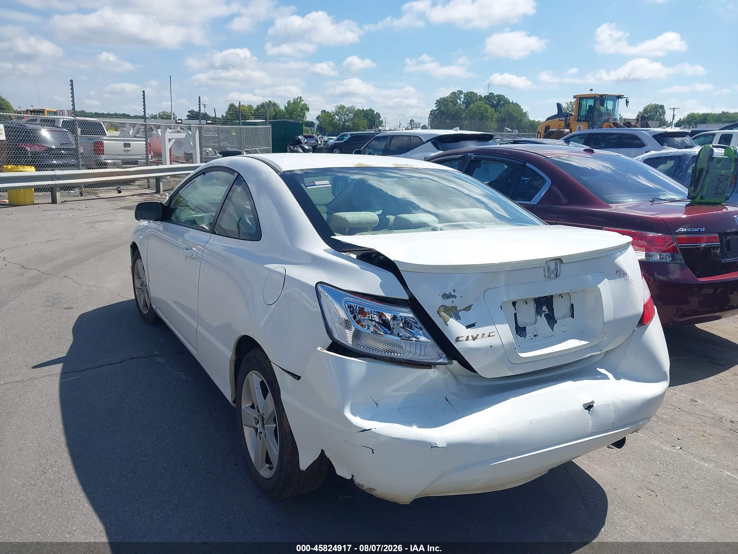 2008 Honda Civic Ex White vin: 2HGFG12818H556745