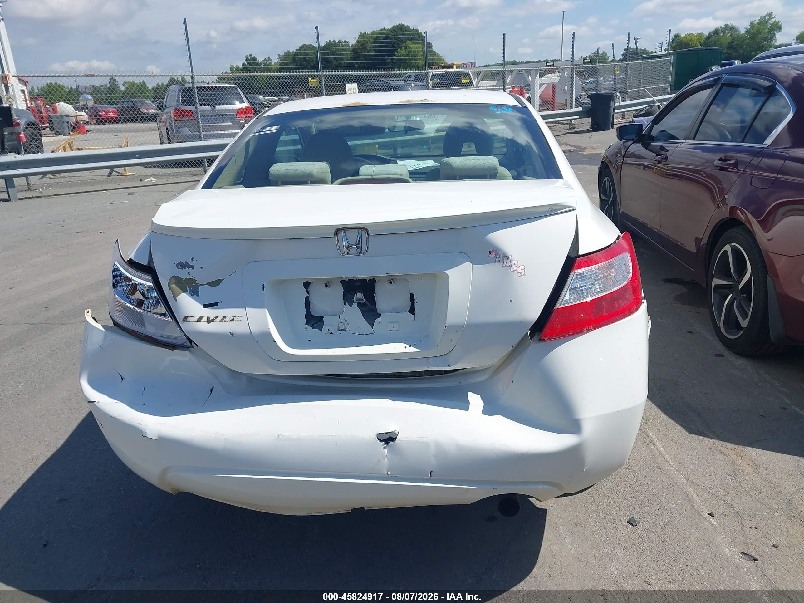 2008 Honda Civic Ex White vin: 2HGFG12818H556745