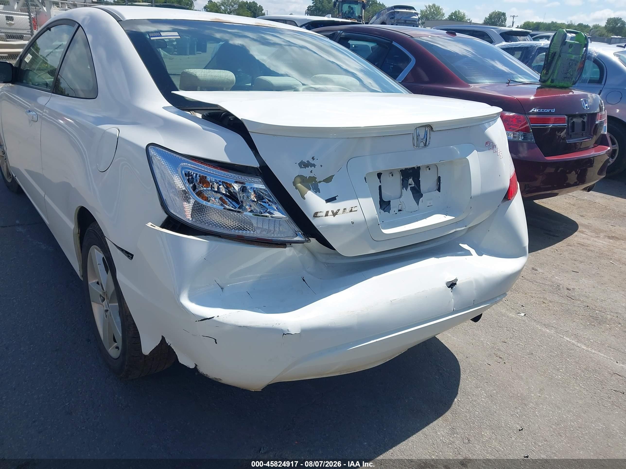 2008 Honda Civic Ex White vin: 2HGFG12818H556745
