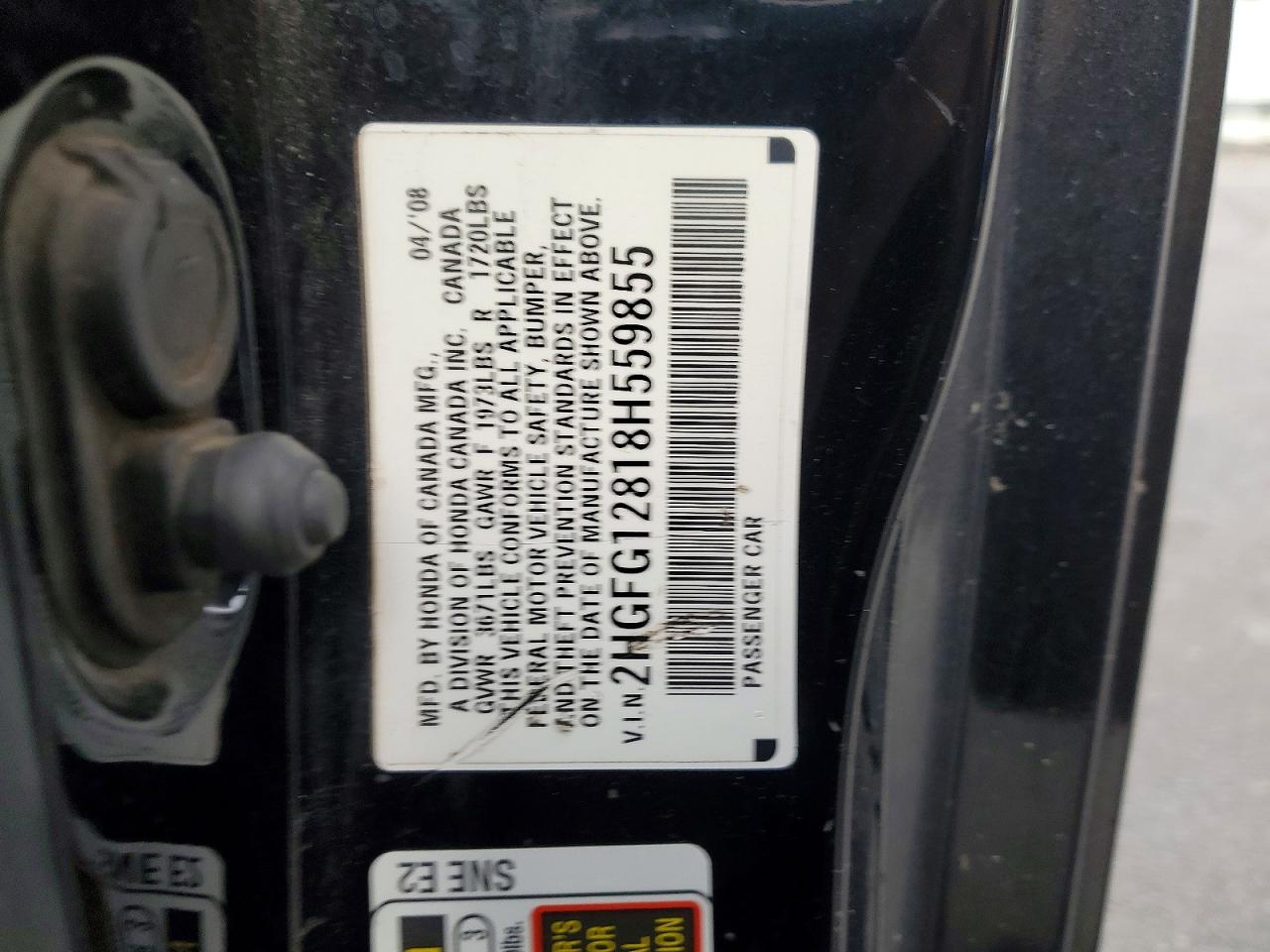 2008 Honda Civic Ex Gray vin: 2HGFG12818H559855