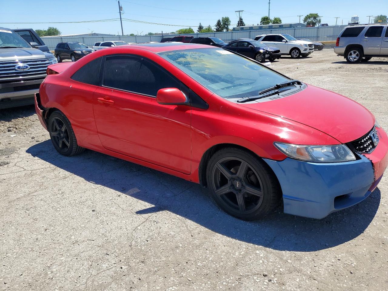 2009 Honda Civic Ex Red vin: 2HGFG12819H517803