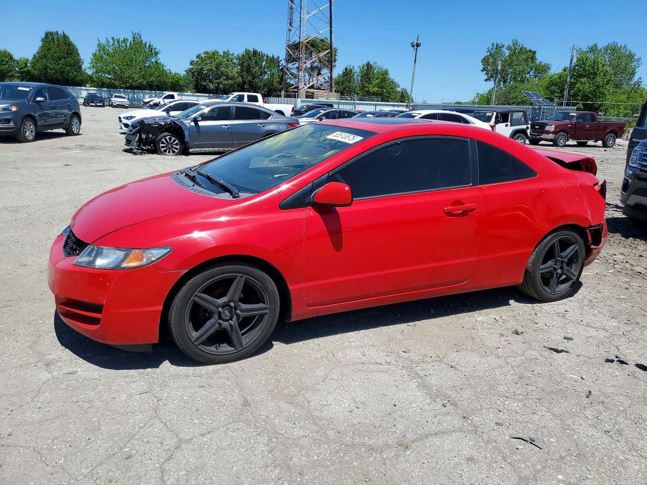 2009 Honda Civic Ex Red vin: 2HGFG12819H517803