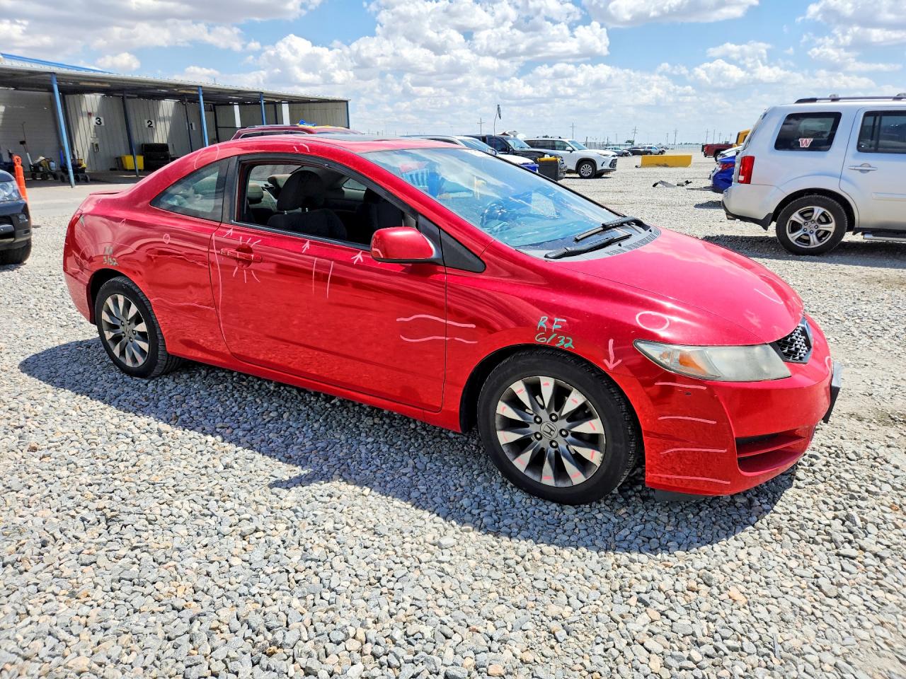 2009 Honda Civic Ex Red vin: 2HGFG12819H538604