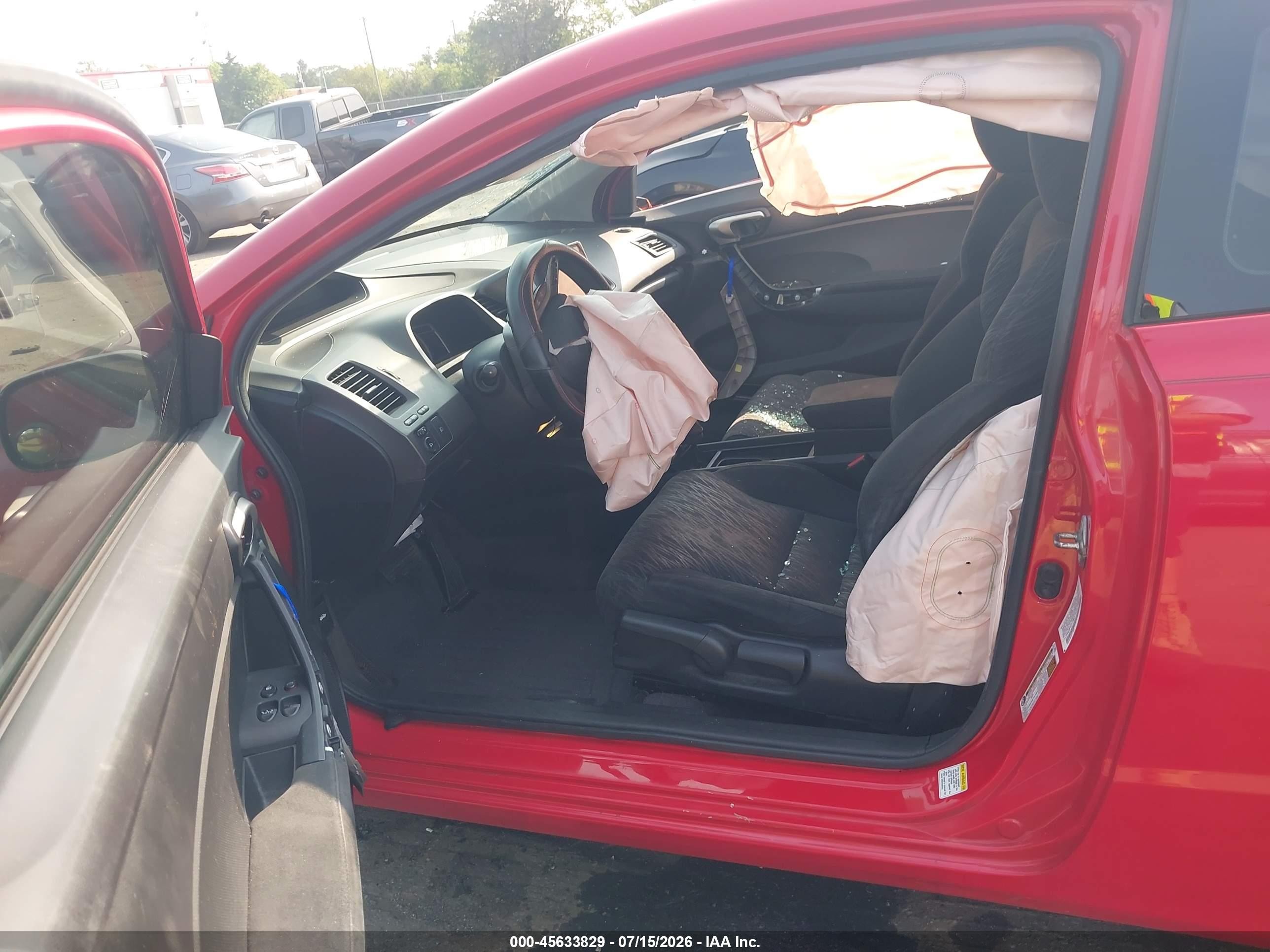 2007 Honda Civic Ex Red vin: 2HGFG12827H527804