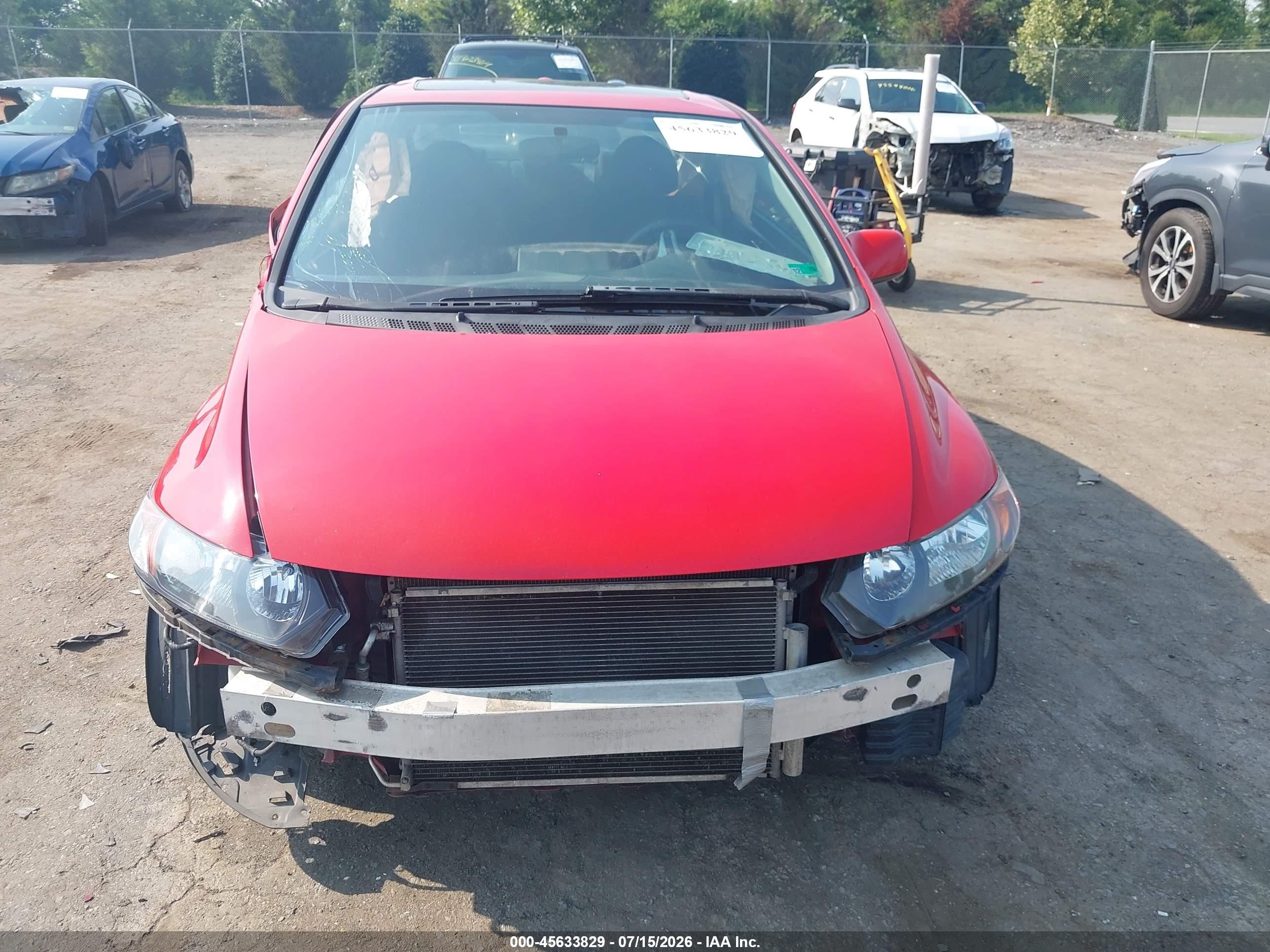2007 Honda Civic Ex Red vin: 2HGFG12827H527804