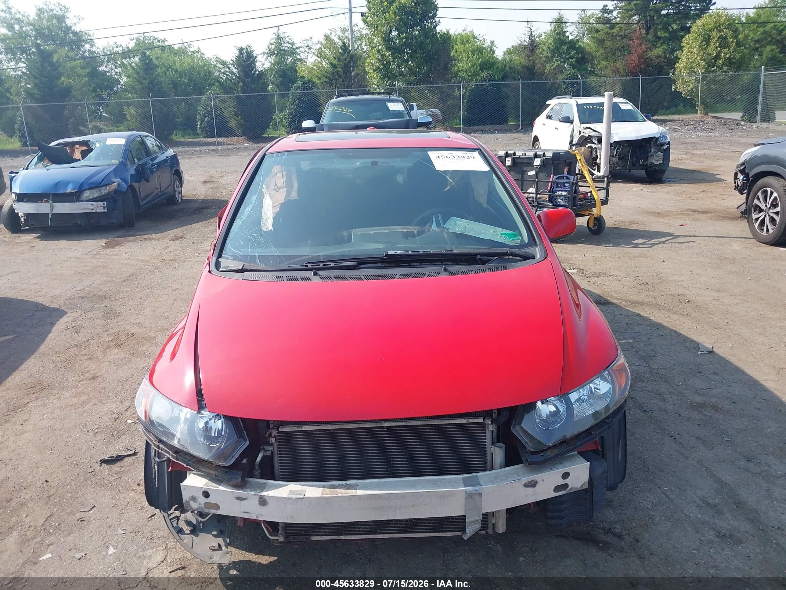 2007 Honda Civic Ex Red vin: 2HGFG12827H527804