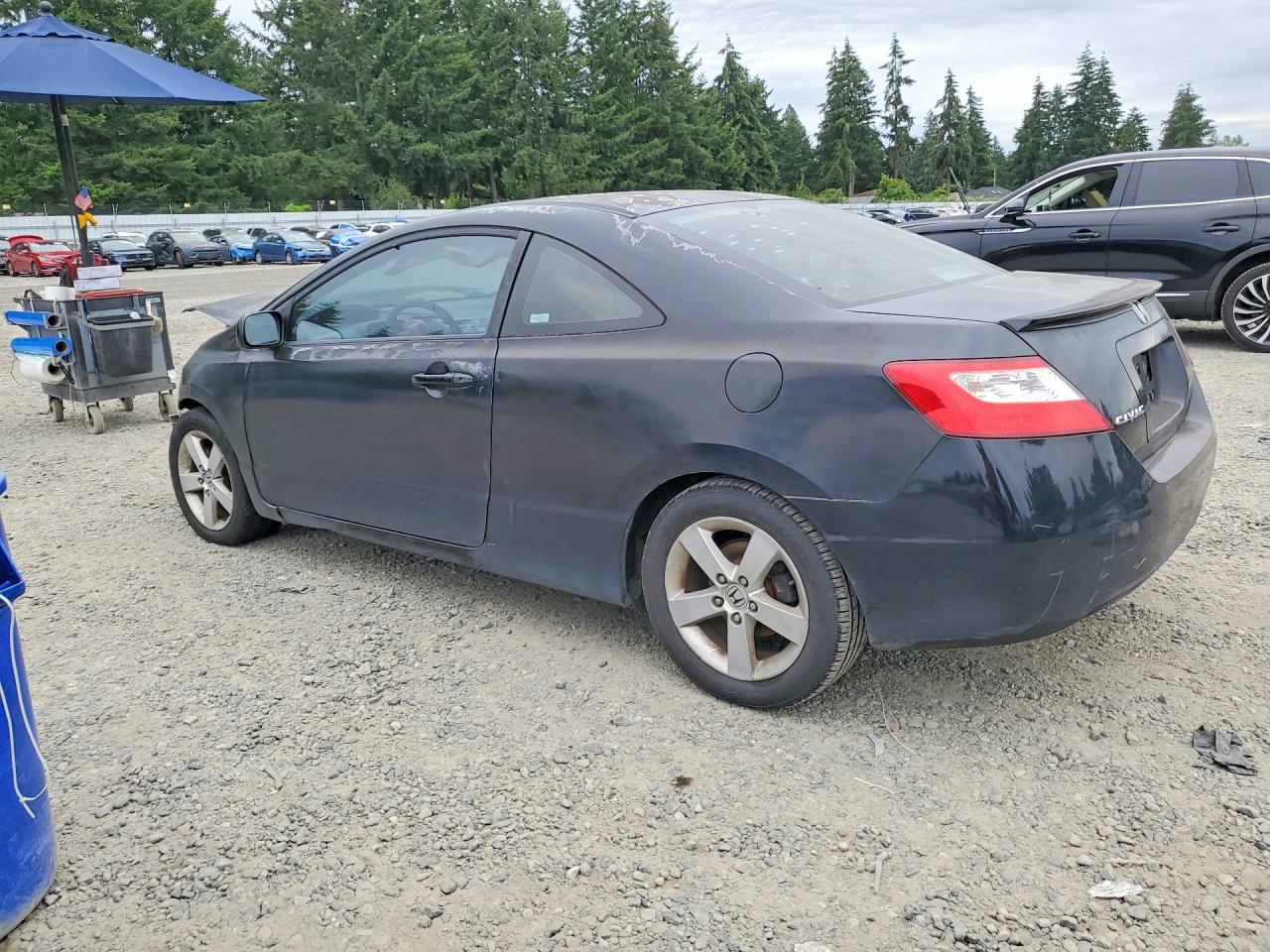 2007 Honda Civic Ex Black vin: 2HGFG12827H532937