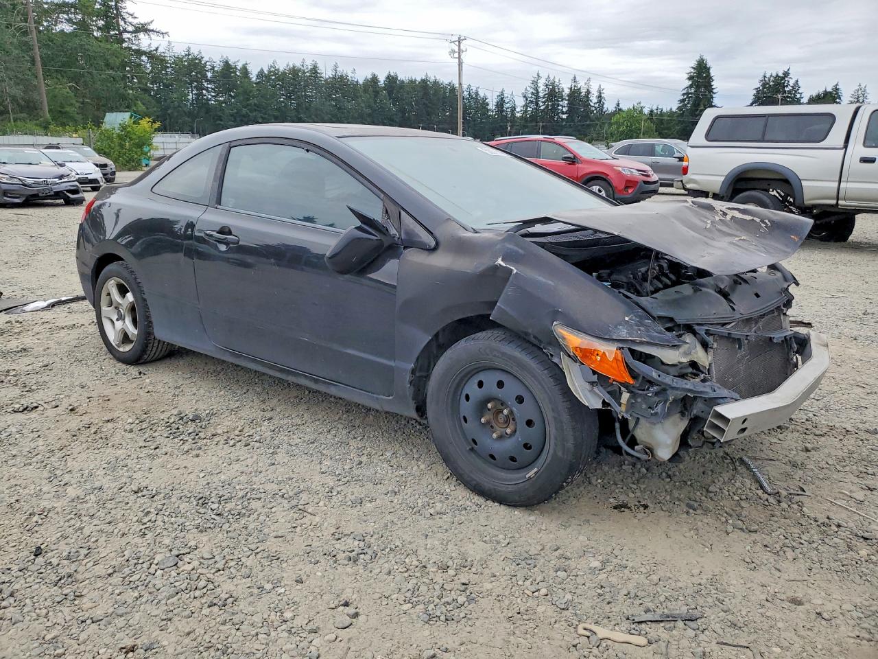 2007 Honda Civic Ex Black vin: 2HGFG12827H532937