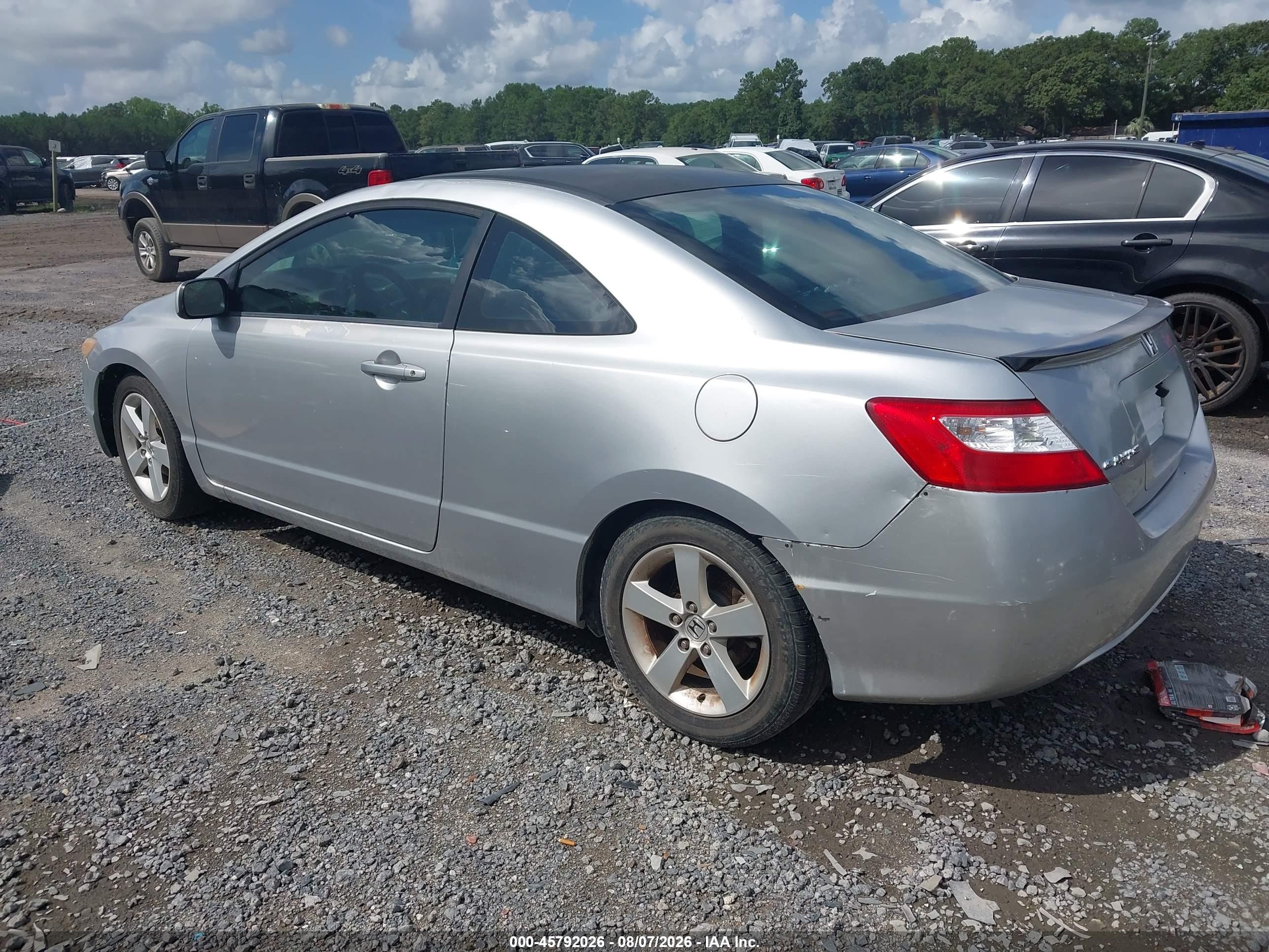 2007 Honda Civic Ex Silver vin: 2HGFG12827H539113