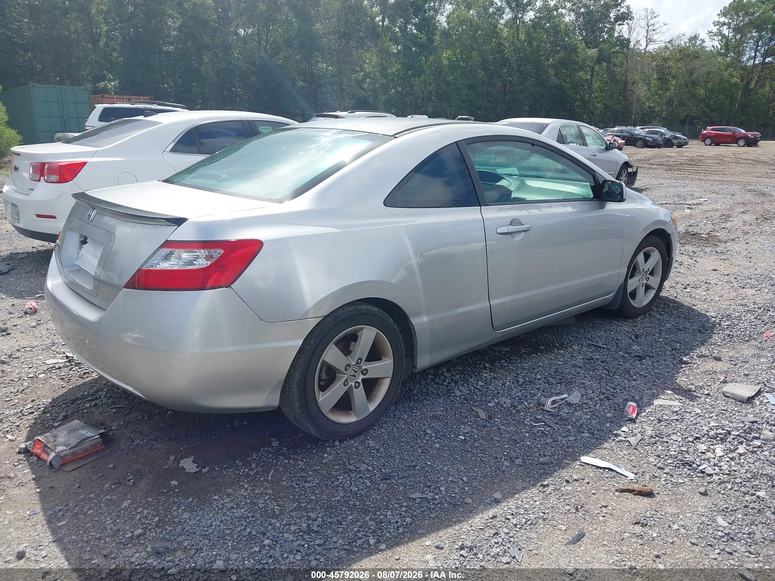 2007 Honda Civic Ex Silver vin: 2HGFG12827H539113