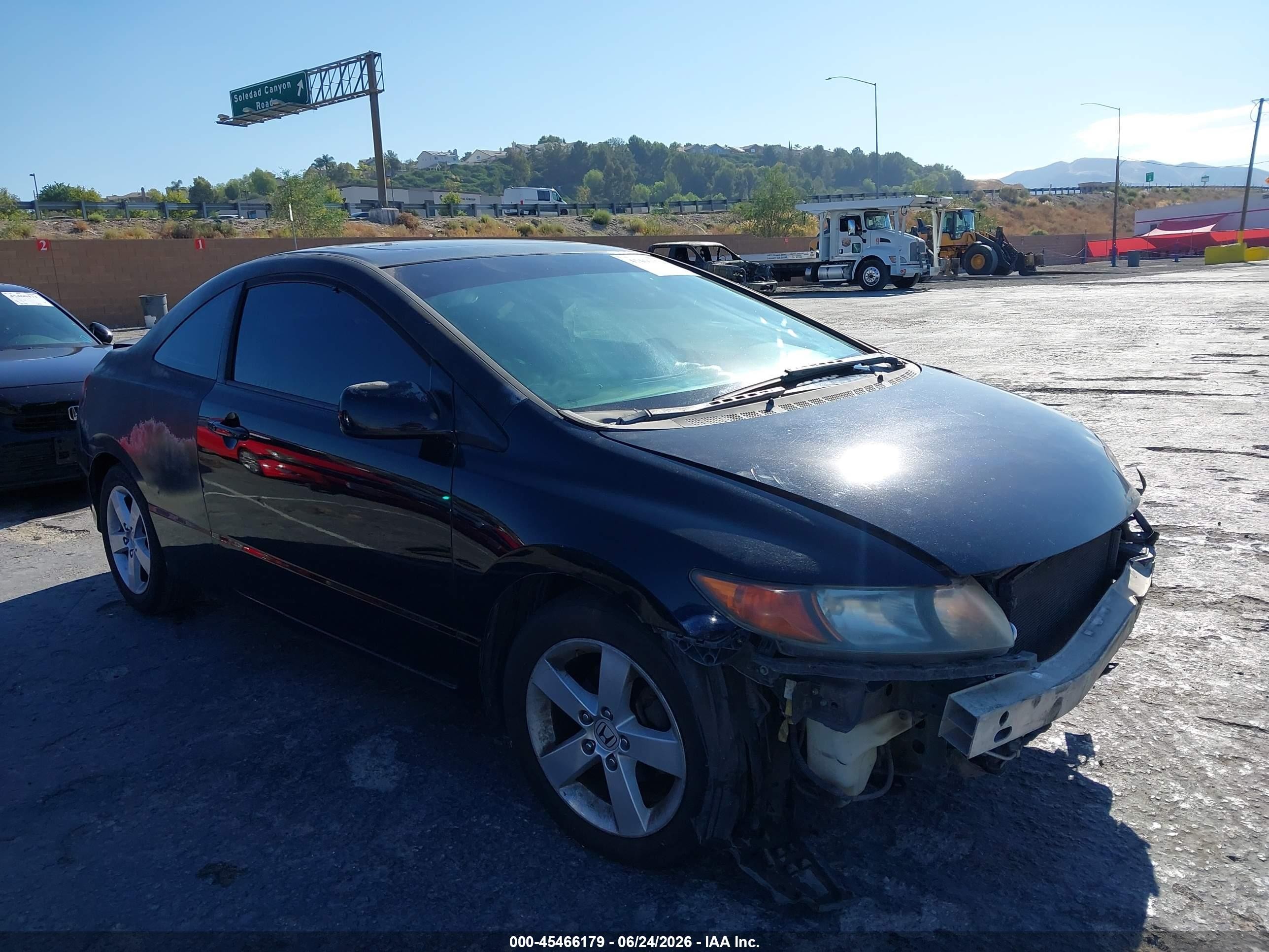 2007 Honda Civic Ex Black vin: 2HGFG12827H543968