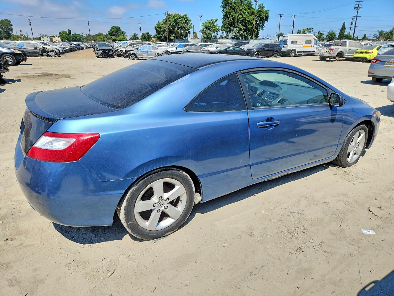 2007 Honda Civic Ex Blue vin: 2HGFG12827H584391