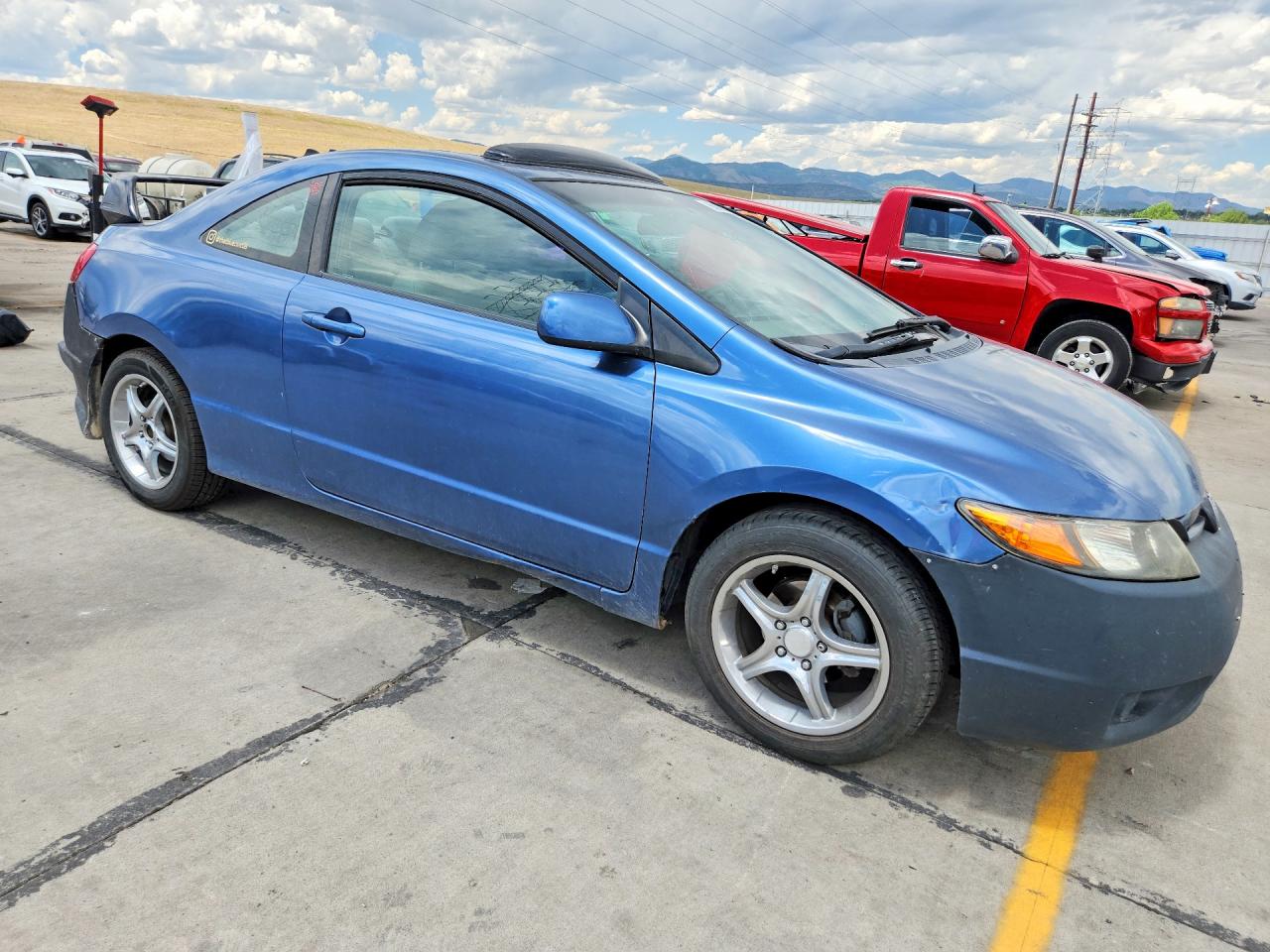 2008 Honda Civic Ex Blue vin: 2HGFG12828H513614