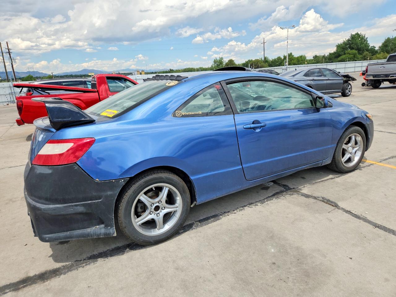 2008 Honda Civic Ex Blue vin: 2HGFG12828H513614