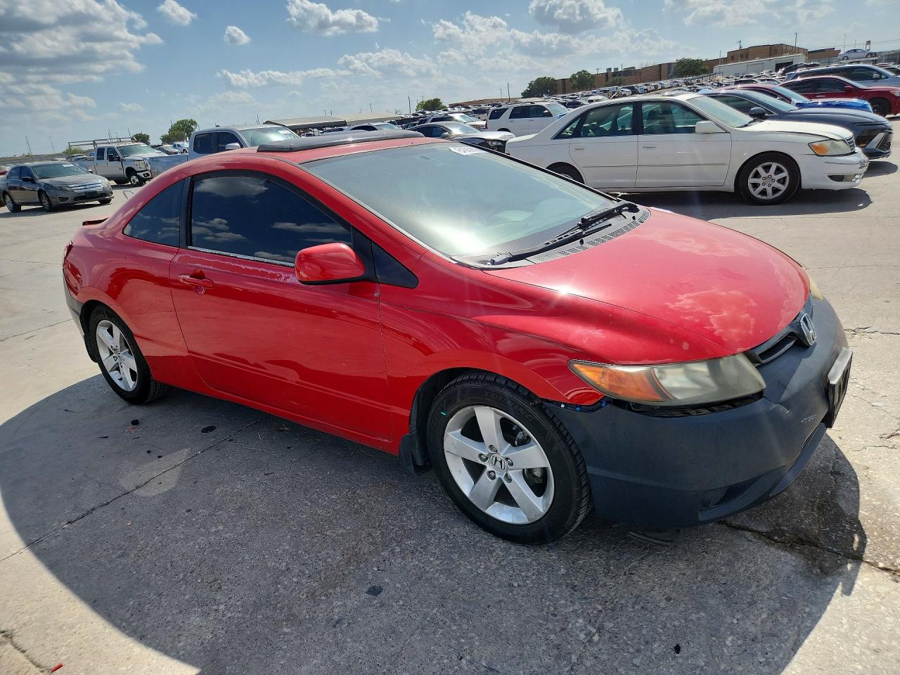 2006 Honda Civic Ex Red vin: 2HGFG12836H548014
