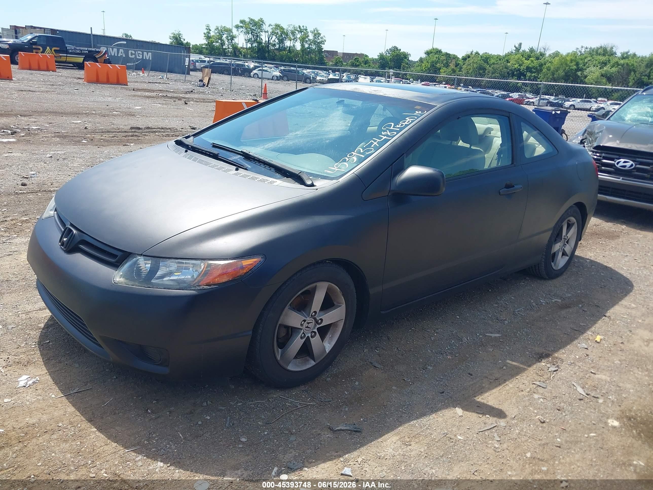 2006 Honda Civic Ex Black vin: 2HGFG12836H563340