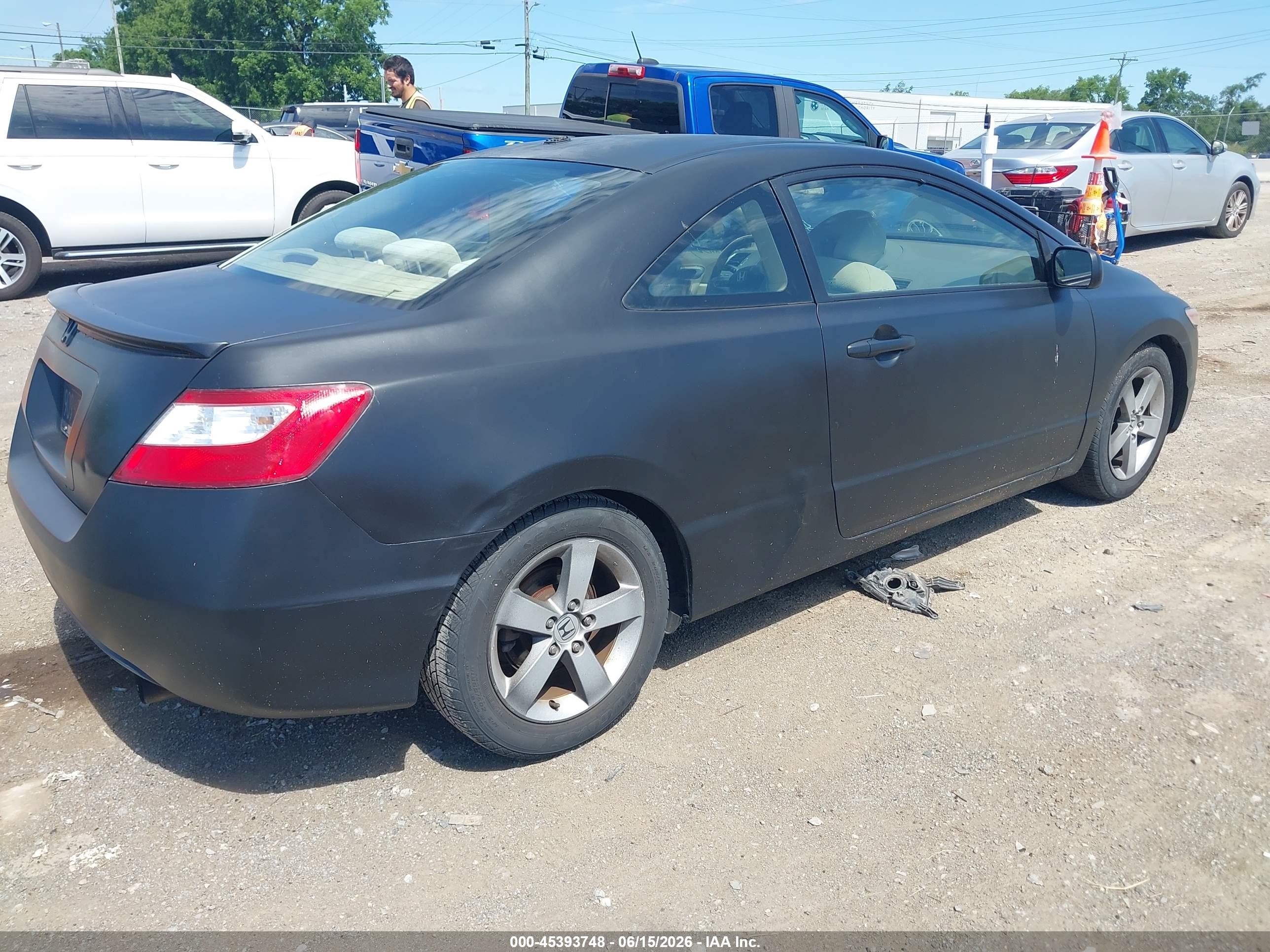 2006 Honda Civic Ex Black vin: 2HGFG12836H563340