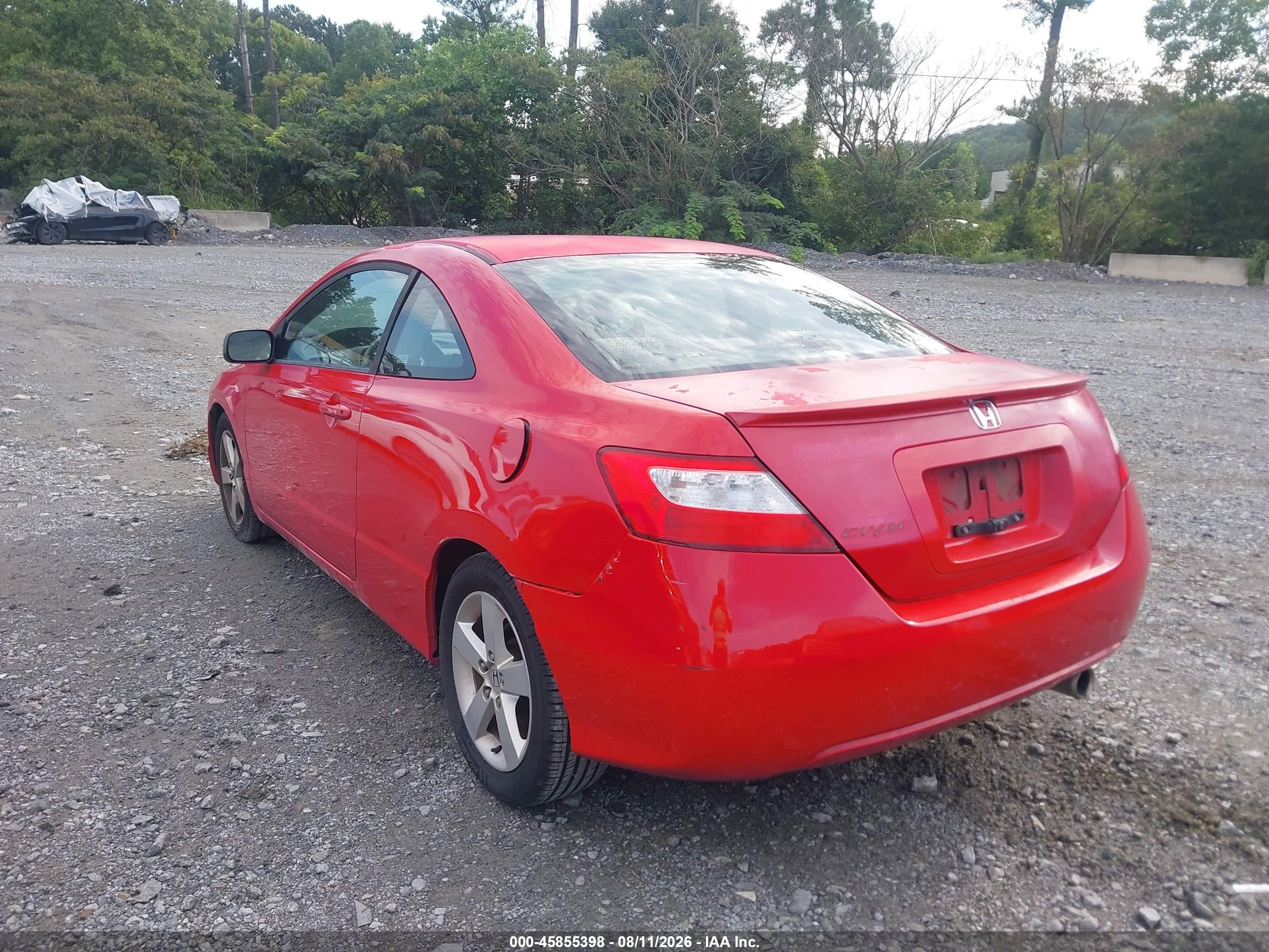 2007 Honda Civic Ex Red vin: 2HGFG12837H536284
