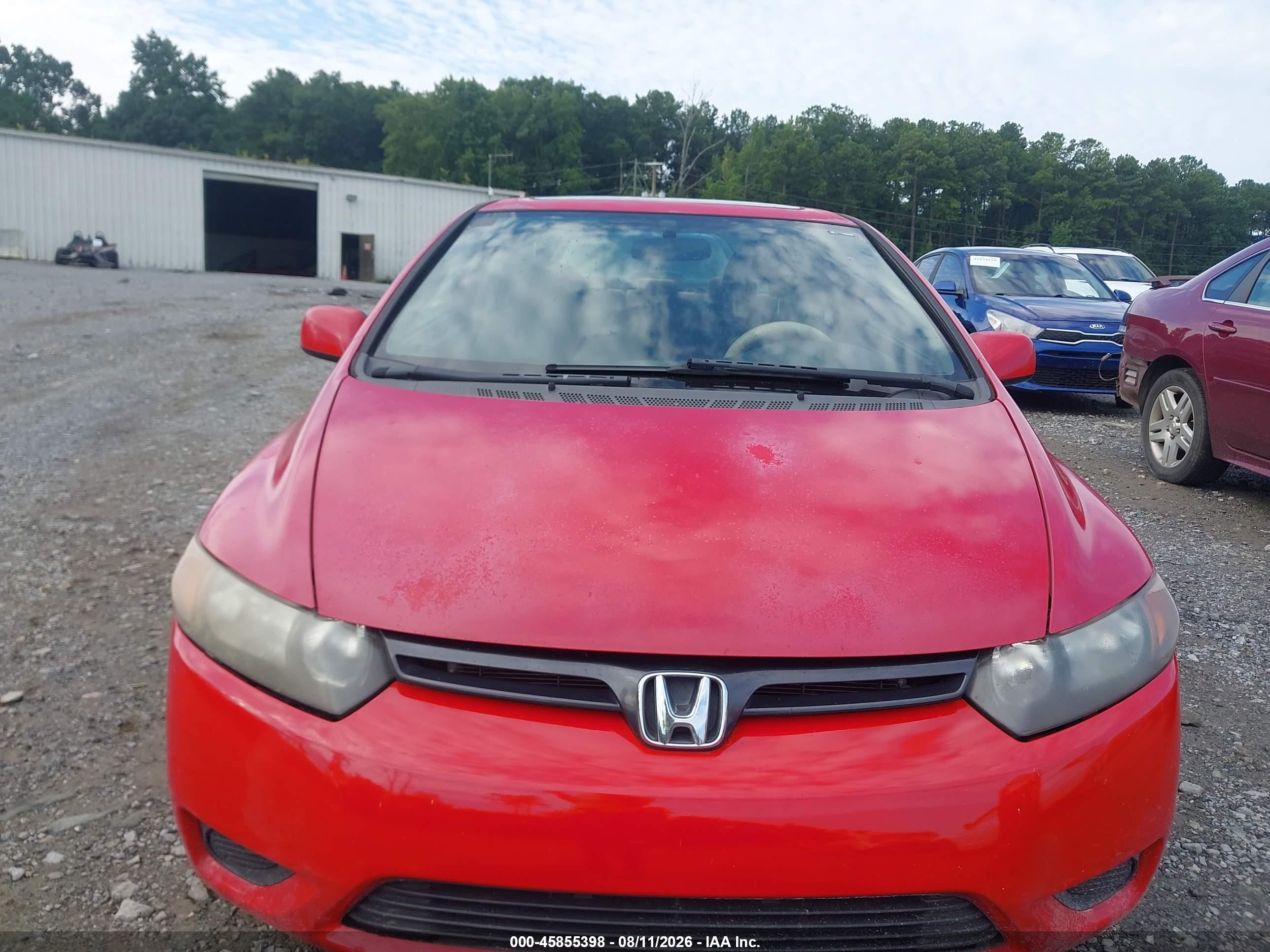 2007 Honda Civic Ex Red vin: 2HGFG12837H536284