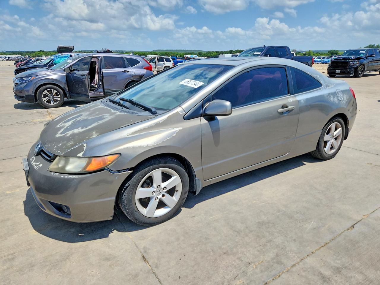 2007 Honda Civic Ex Gray vin: 2HGFG12837H543395