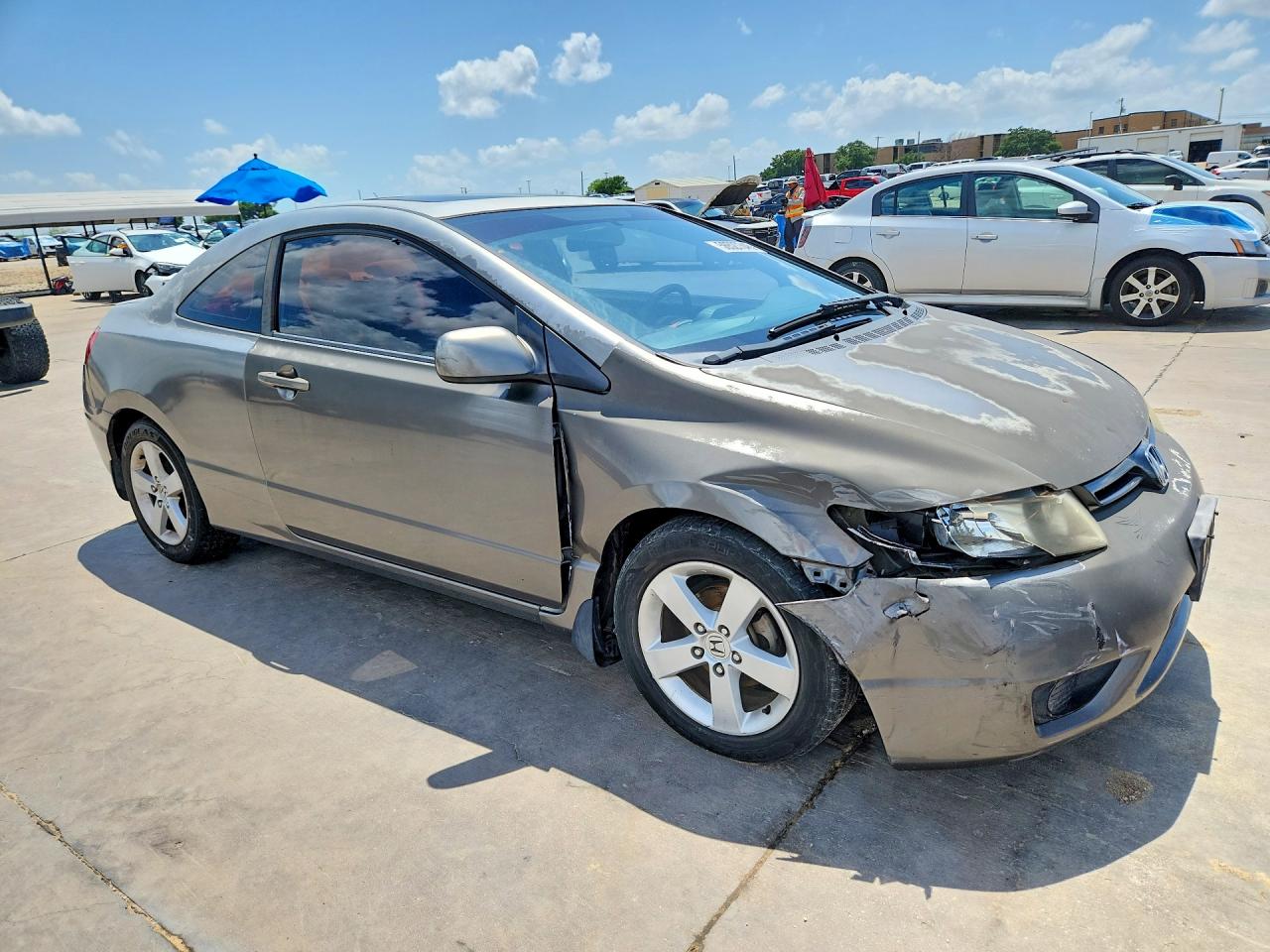 2007 Honda Civic Ex Gray vin: 2HGFG12837H543395
