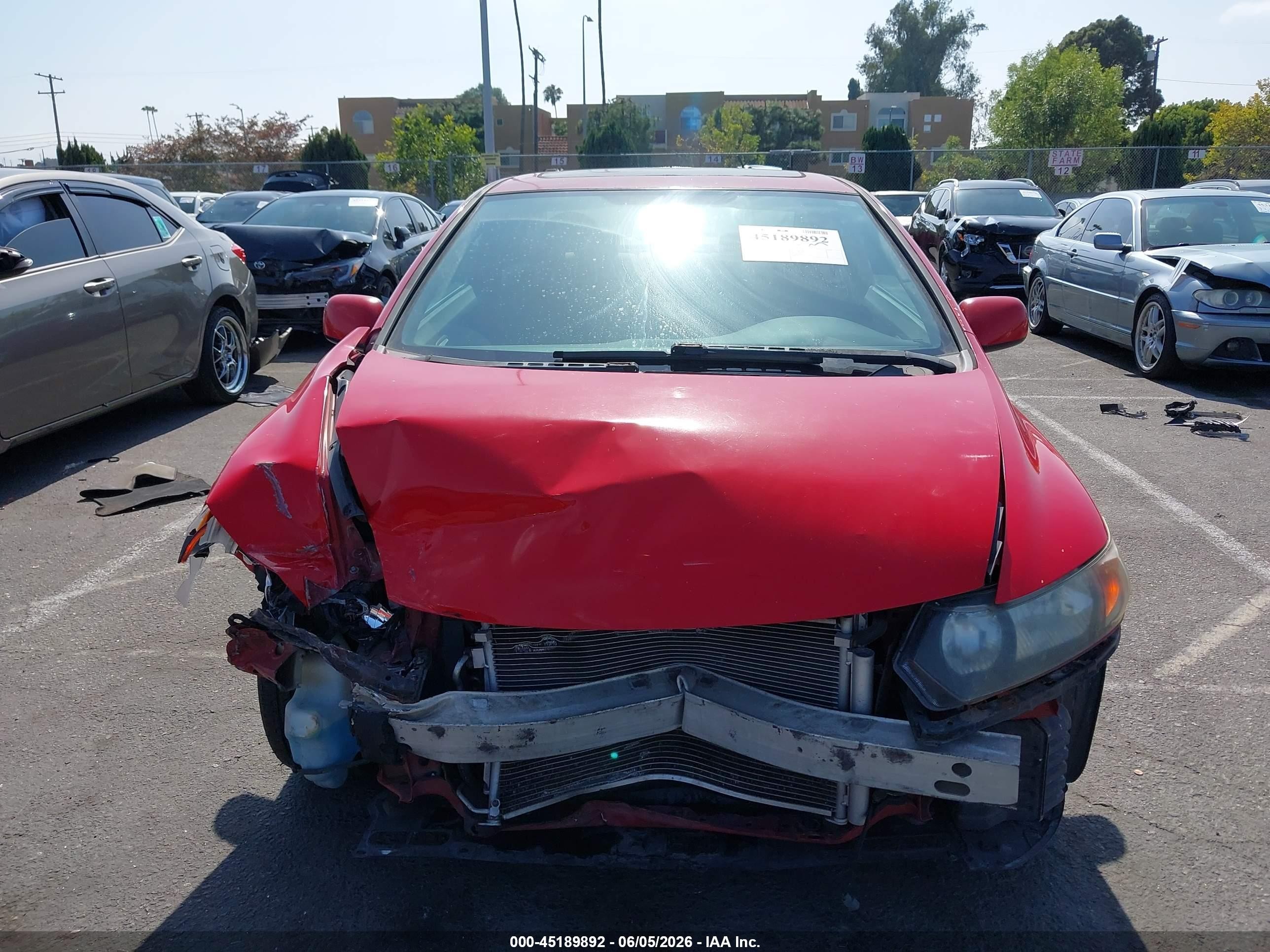 2007 Honda Civic Ex Red vin: 2HGFG12837H569902